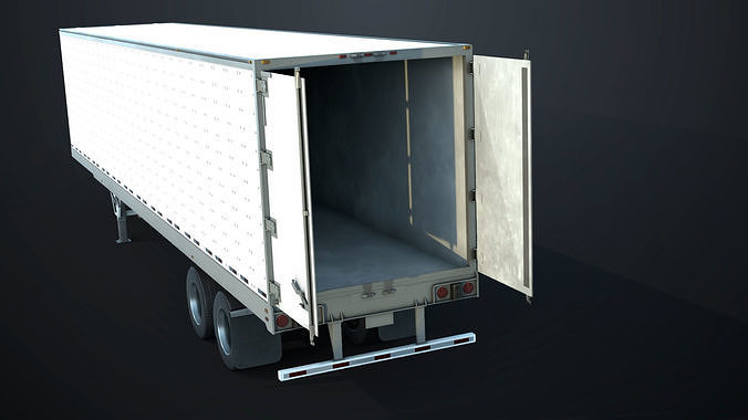 Generic Semi Trailer 01 For Heavy Truck All PBR Textures Low-poly 3D model 5