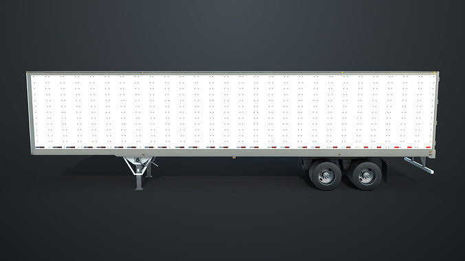 Generic Semi Trailer 01 For Heavy Truck All PBR Textures Low-poly 3D model 2