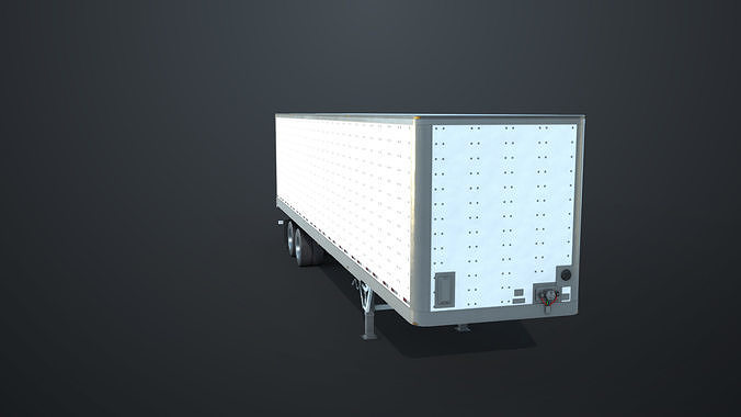 Generic Semi Trailer 01 For Heavy Truck All PBR Textures Low-poly 3D model 4