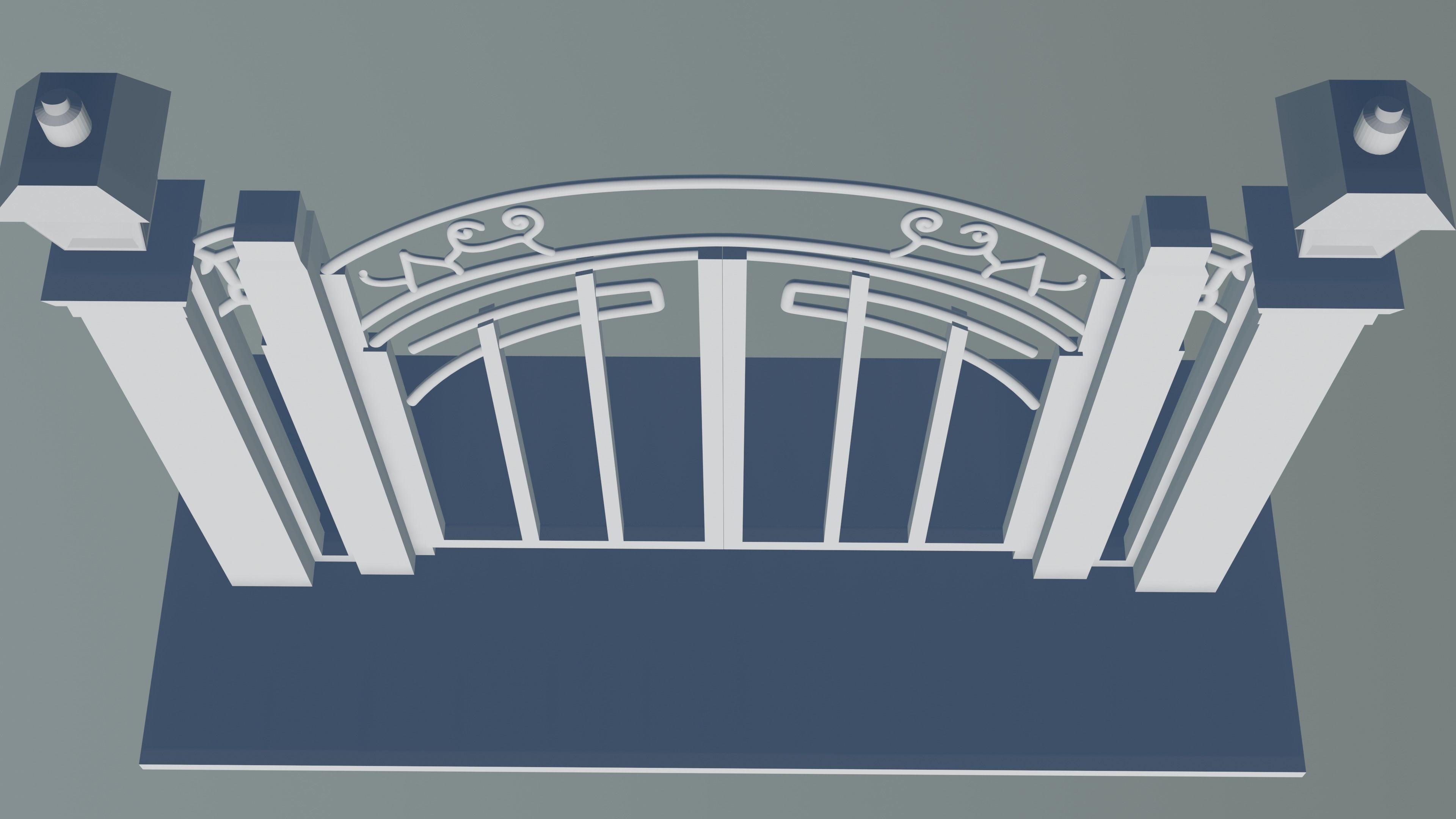 Metallic 3D Gateway 3D print model_3