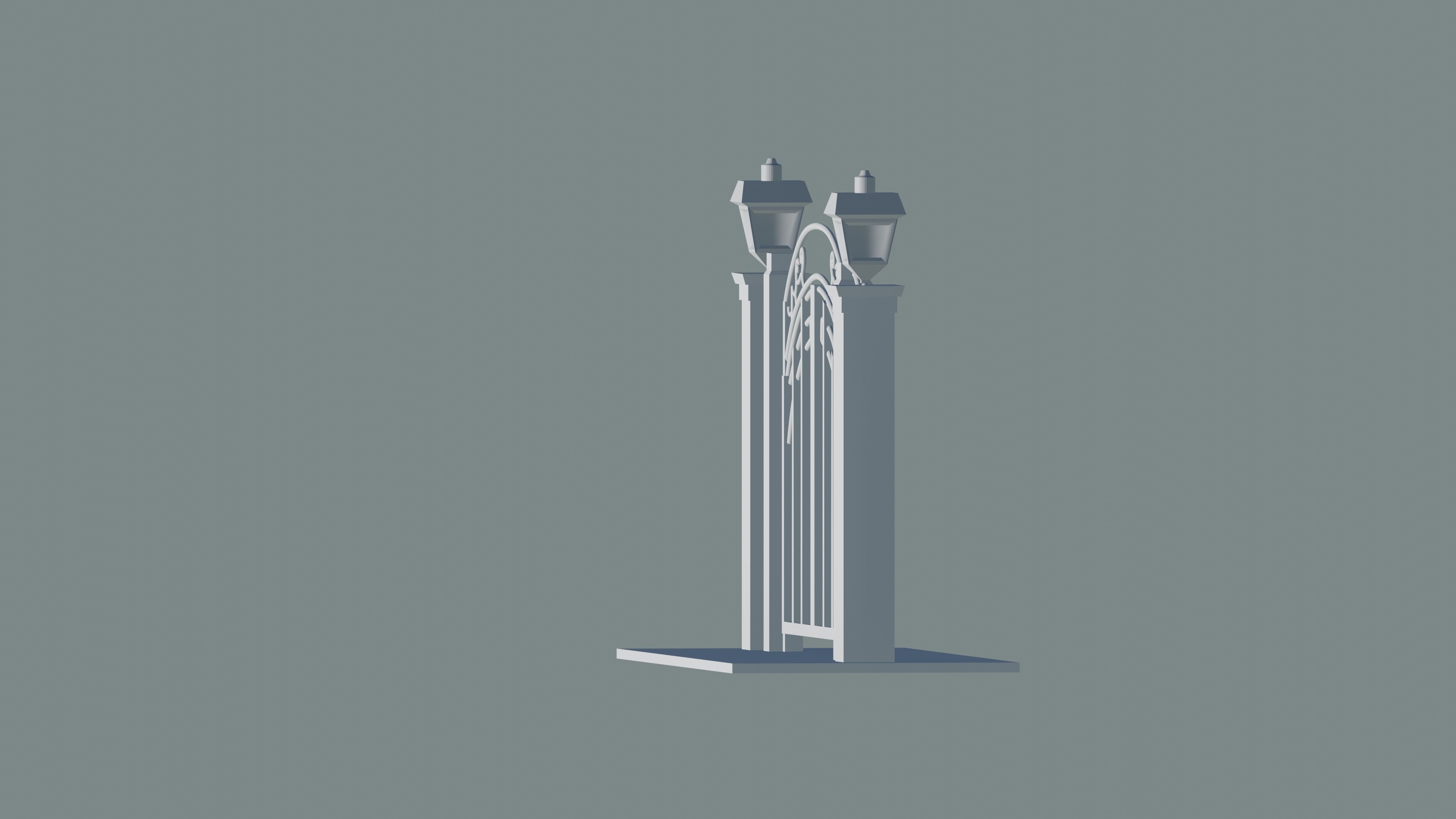 Metallic 3D Gateway 3D print model_1