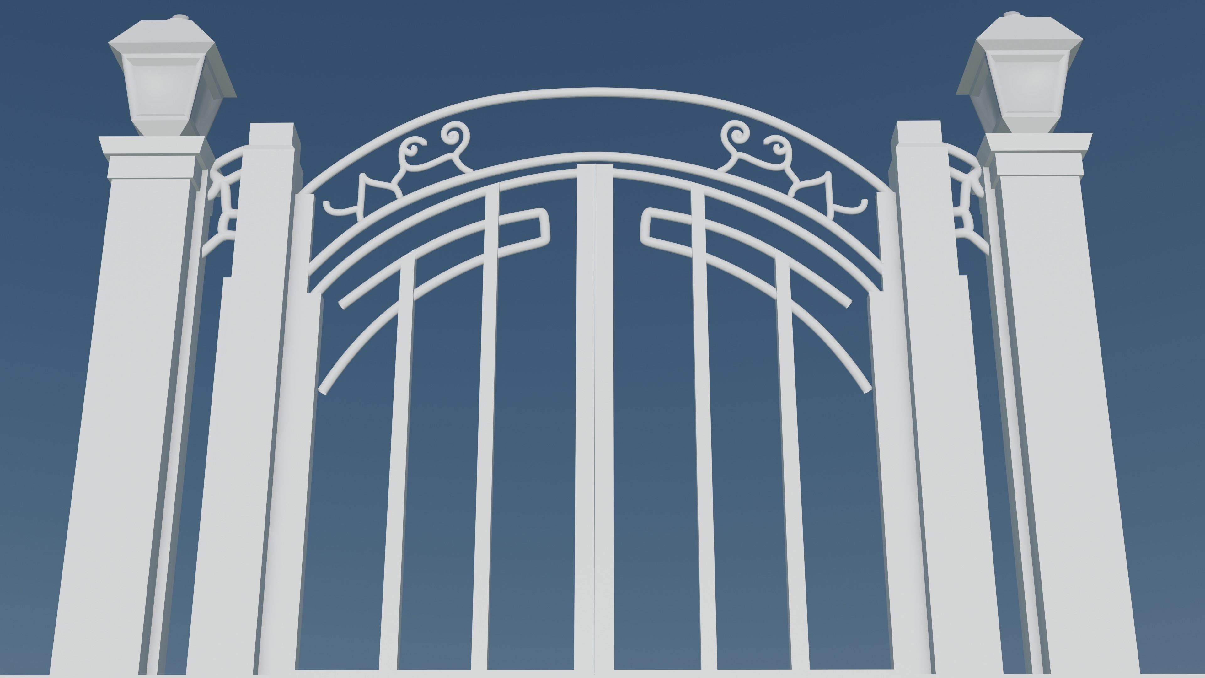 Metallic 3D Gateway 3D print model_4