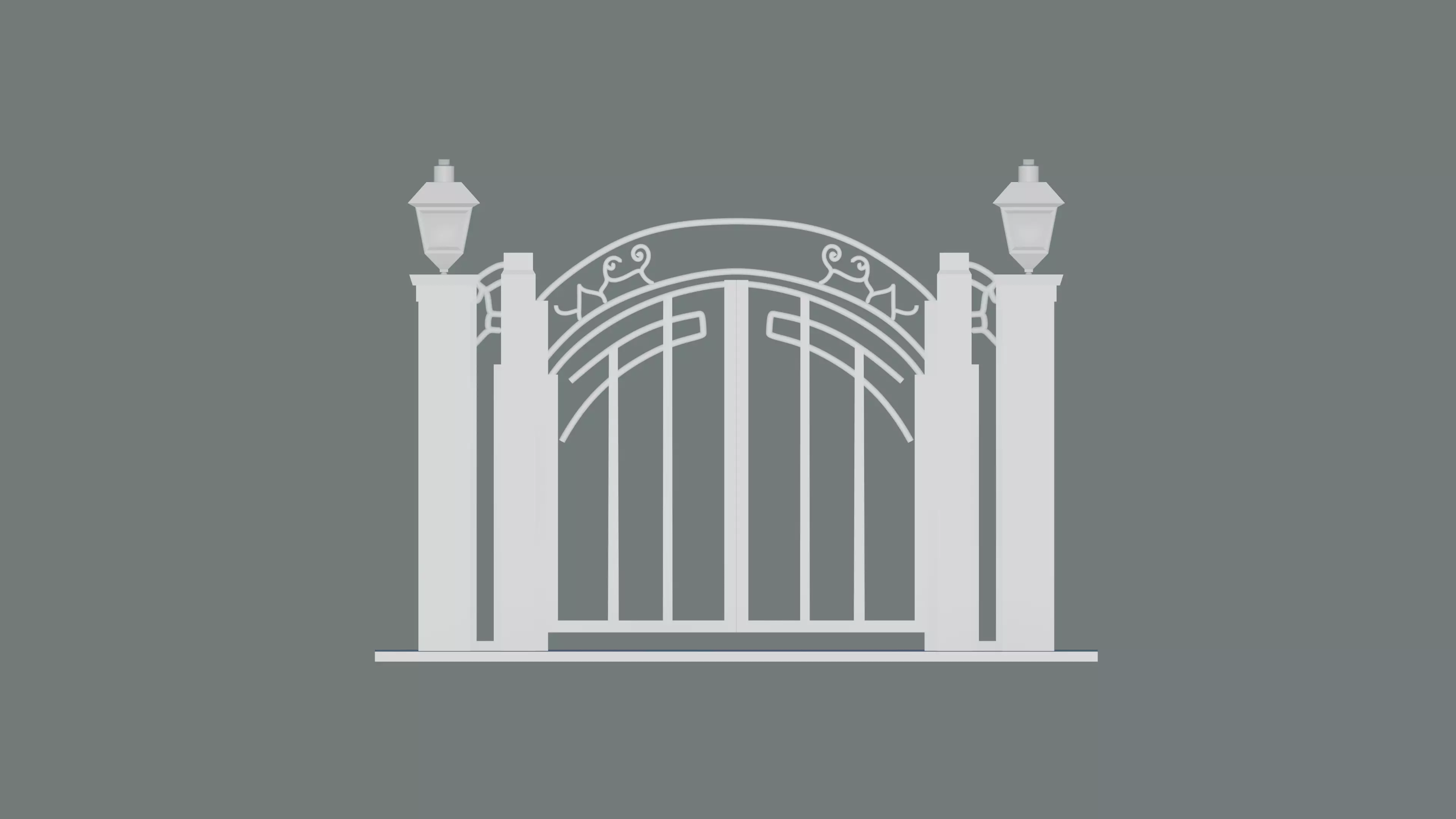 Metallic 3D Gateway 3D print model_0