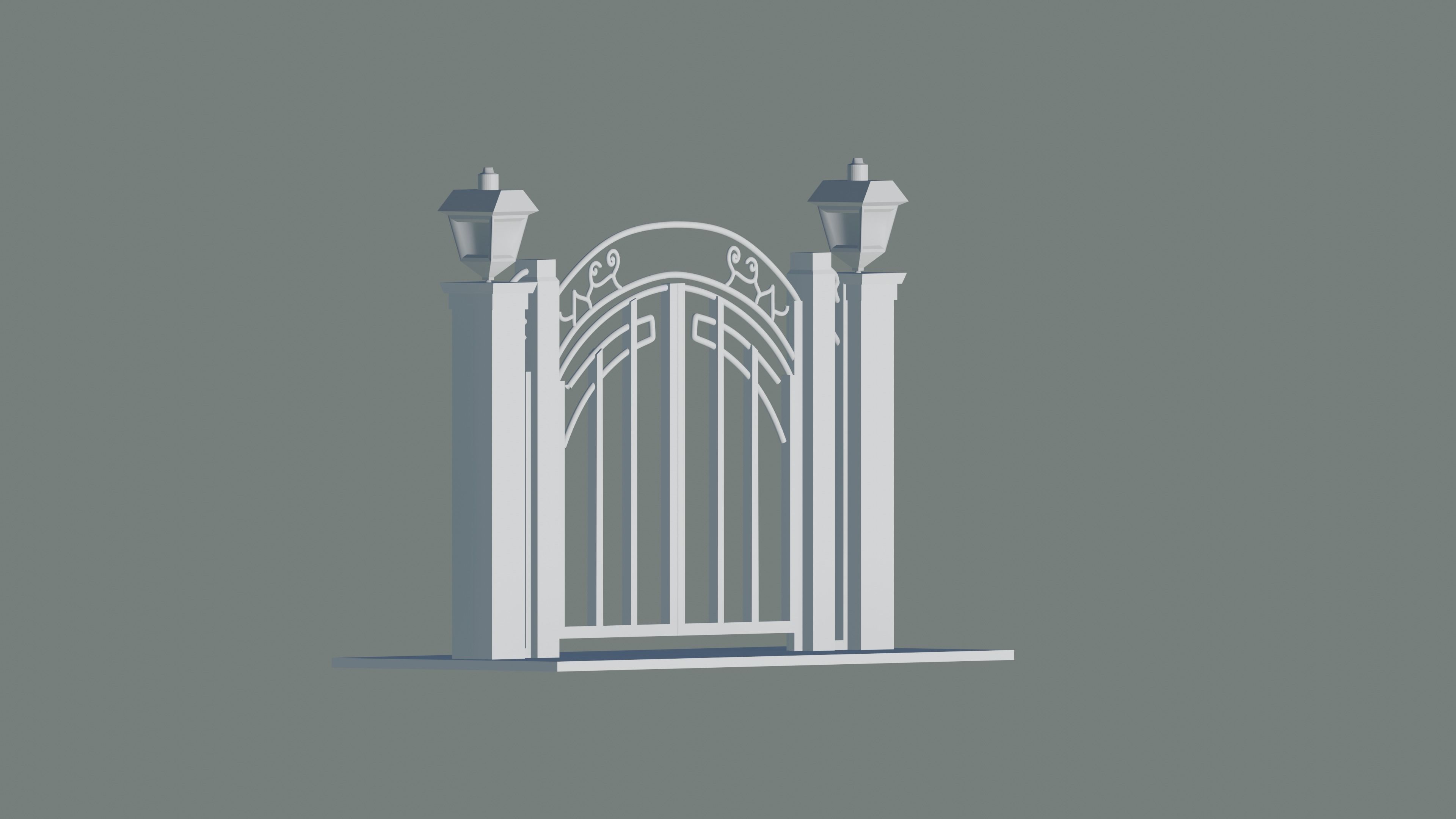 Metallic 3D Gateway 3D print model_2