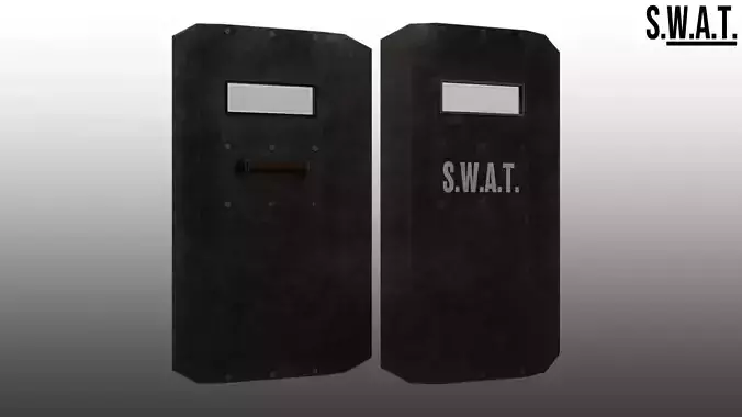 Riot Shield - Low Poly with 2 Skins