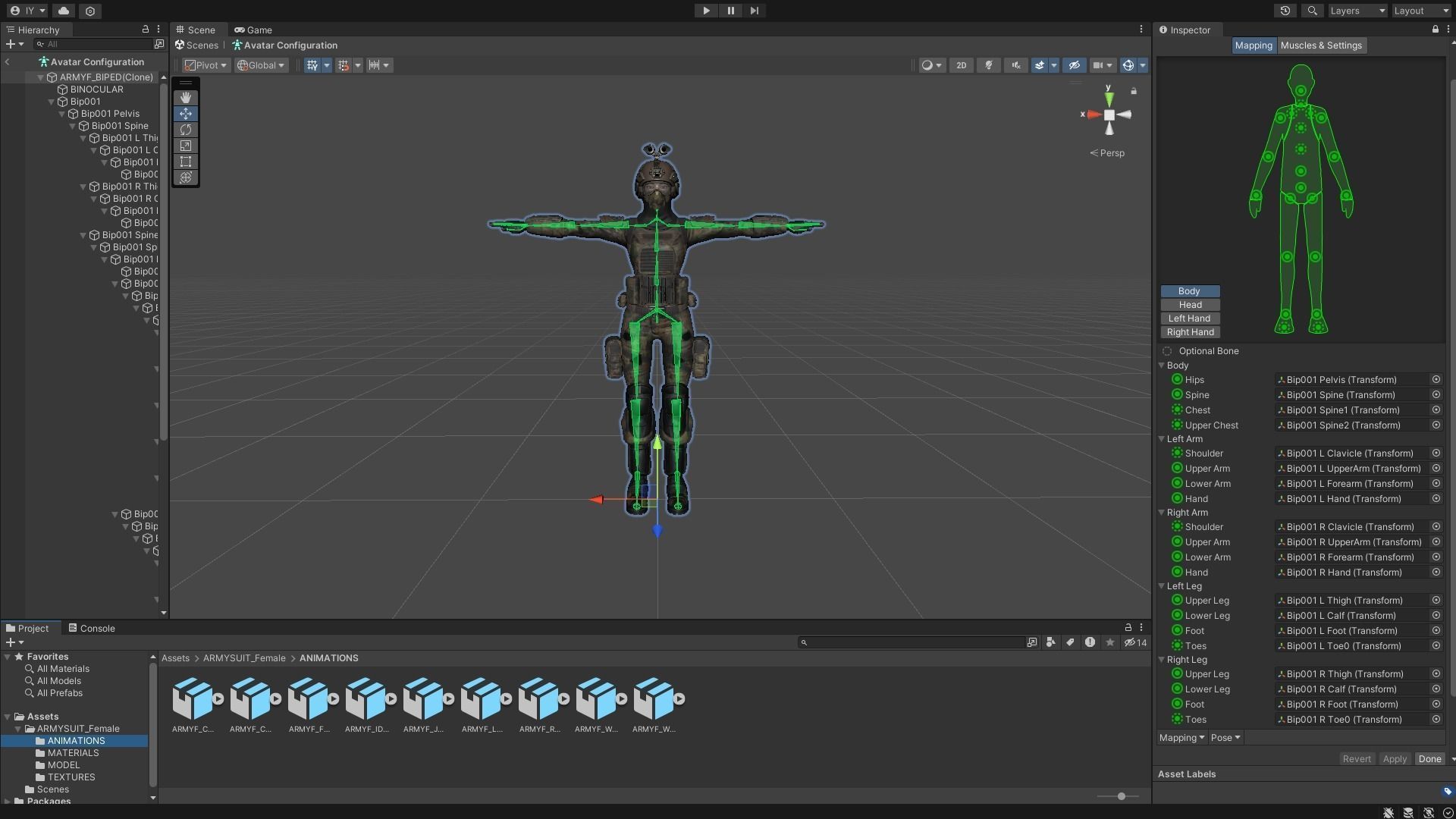 ARMY SUIT - Female Low-poly 3D model_19