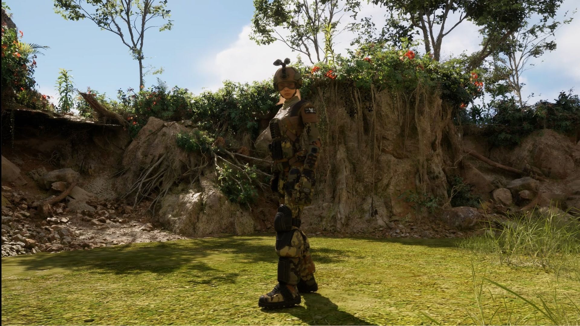 ARMY SUIT - Female Low-poly 3D model_33