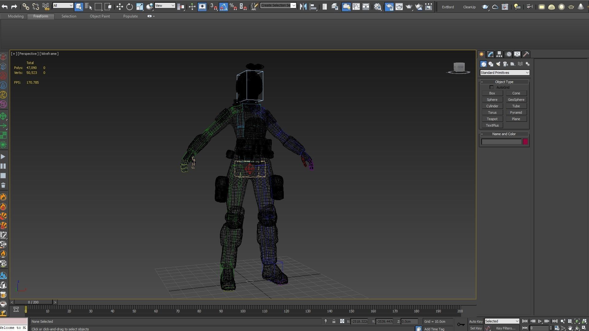 ARMY SUIT - Female Low-poly 3D model_12