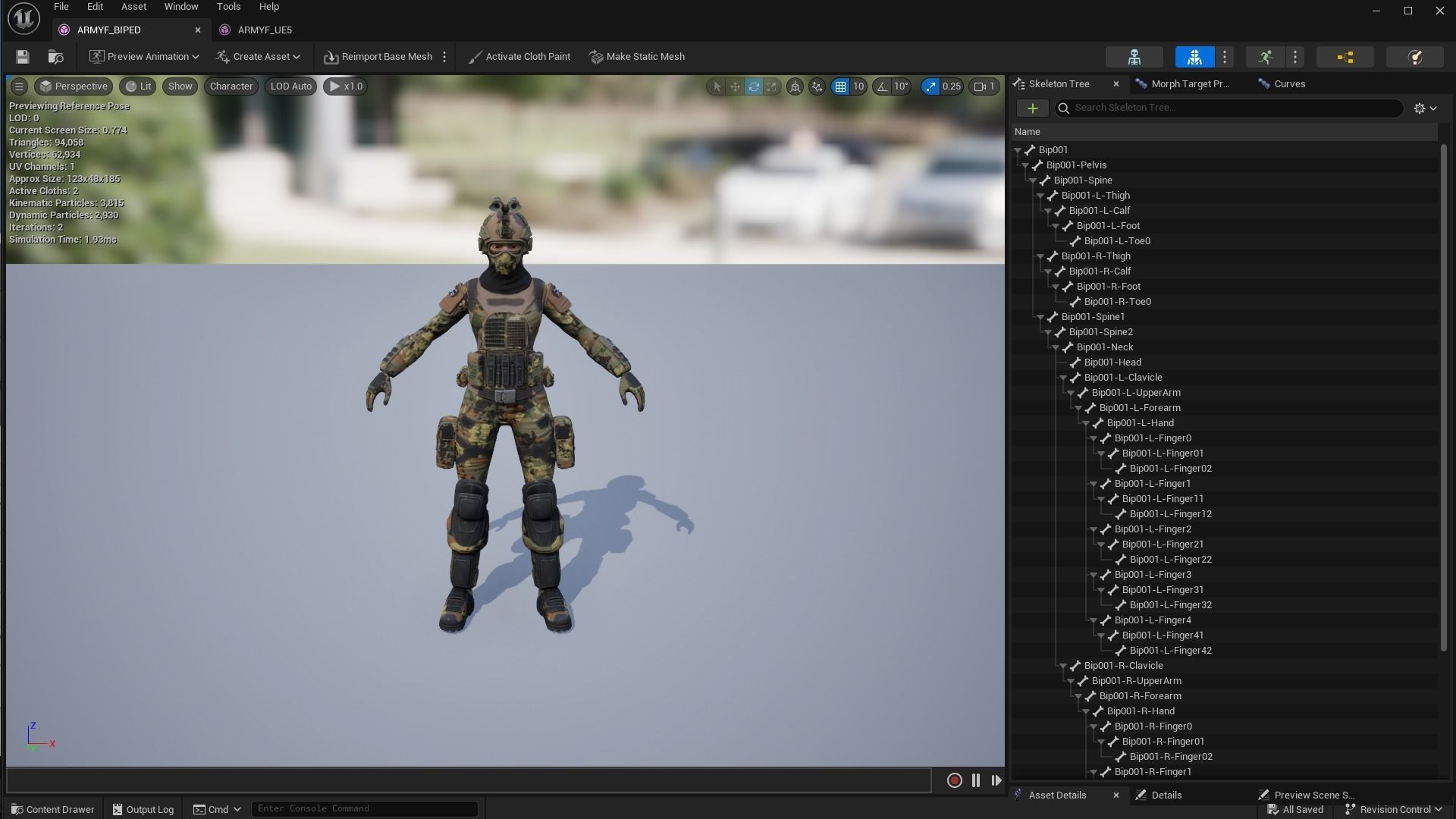 ARMY SUIT - Female Low-poly 3D model_27