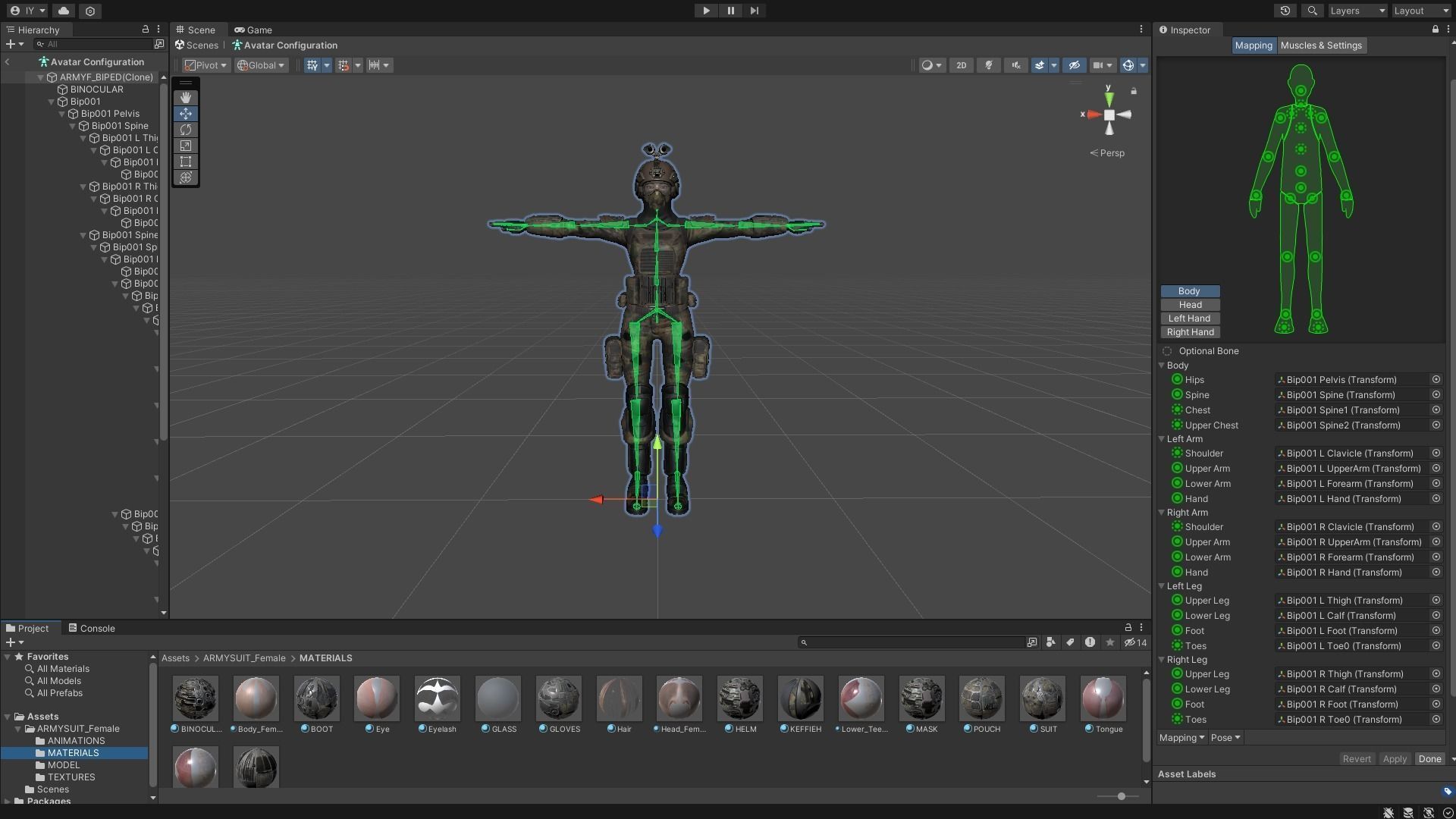 ARMY SUIT - Female Low-poly 3D model_20