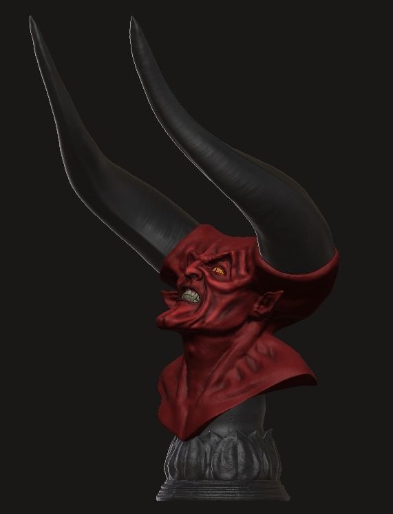 Lord of Darkness bust 3D print model_1