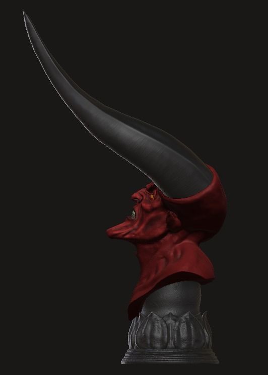 Lord of Darkness bust 3D print model_2