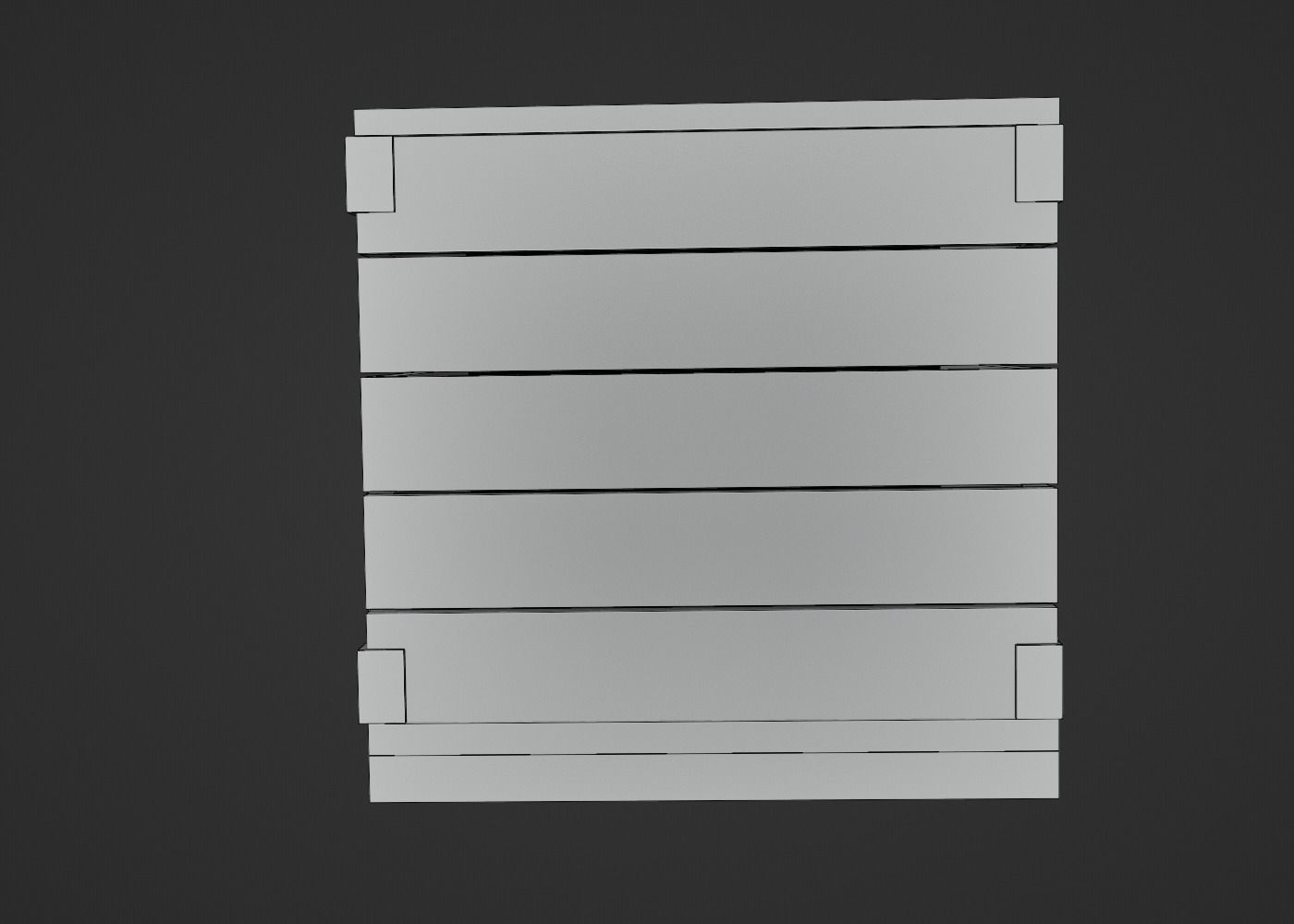 Wooden Crate-6 Low-poly 3D model_8