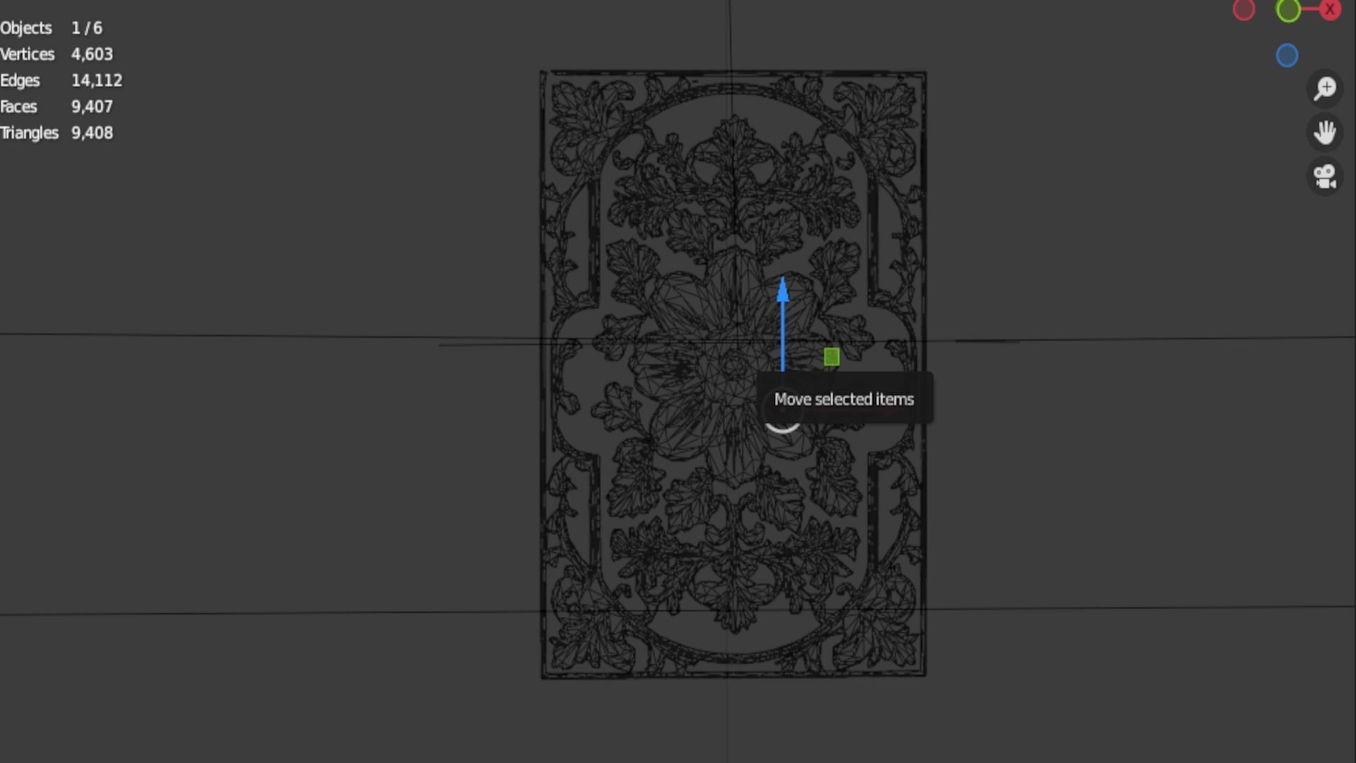 classical door decor 06 3D model_6