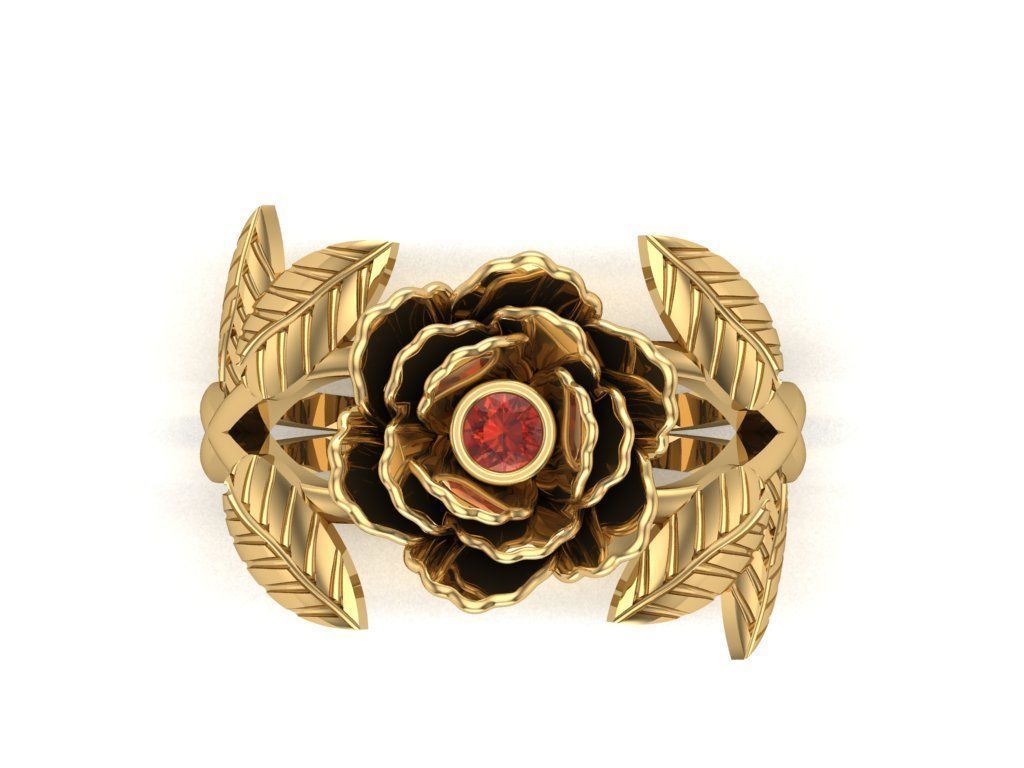 Rose ring 2 3D print model_3