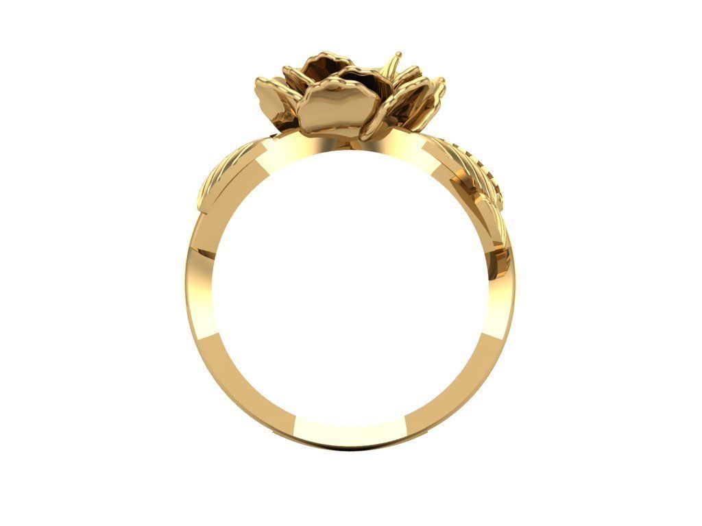 Rose ring 2 3D print model_1