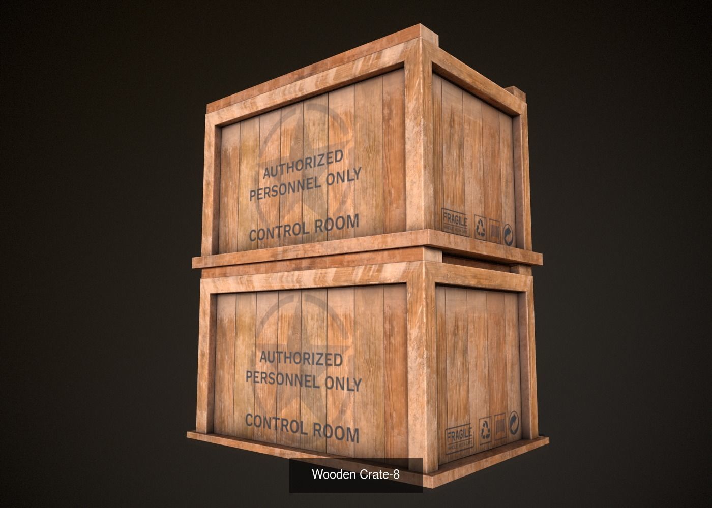 wooden crate - pack 3D Model Collection_10