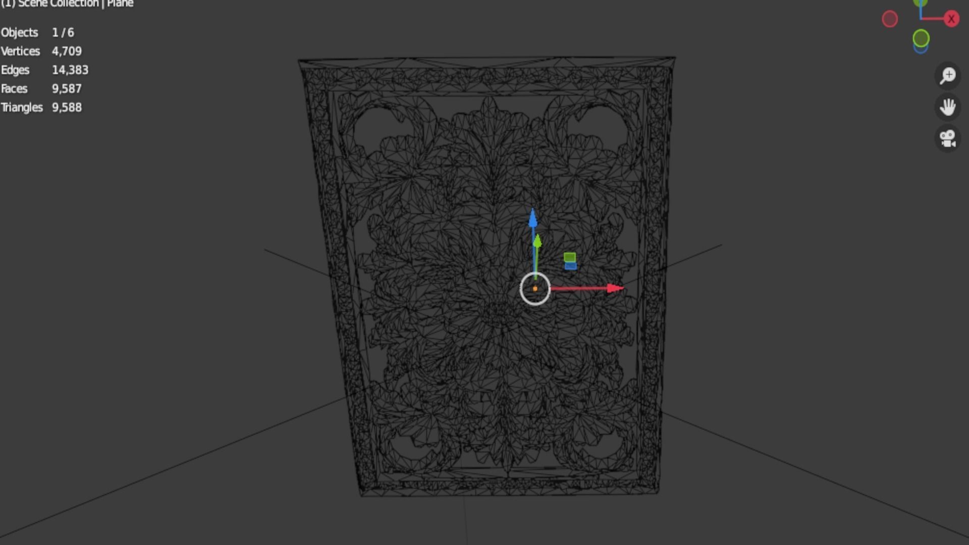 classical door decor 07 3D model_5