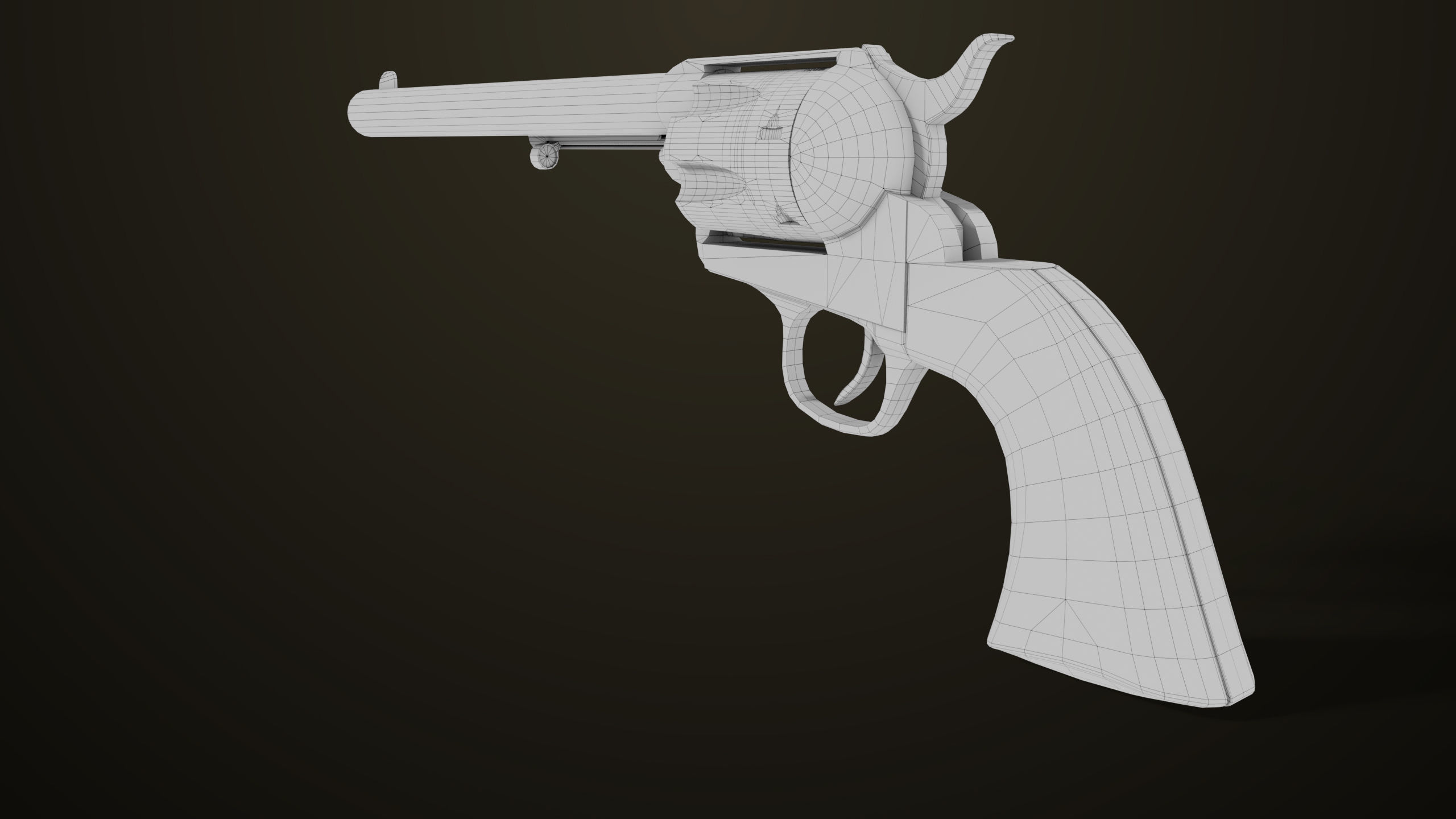 Revolver 03 Model Colt Black All PBR Unity UE Textures Low-poly 3D model_27