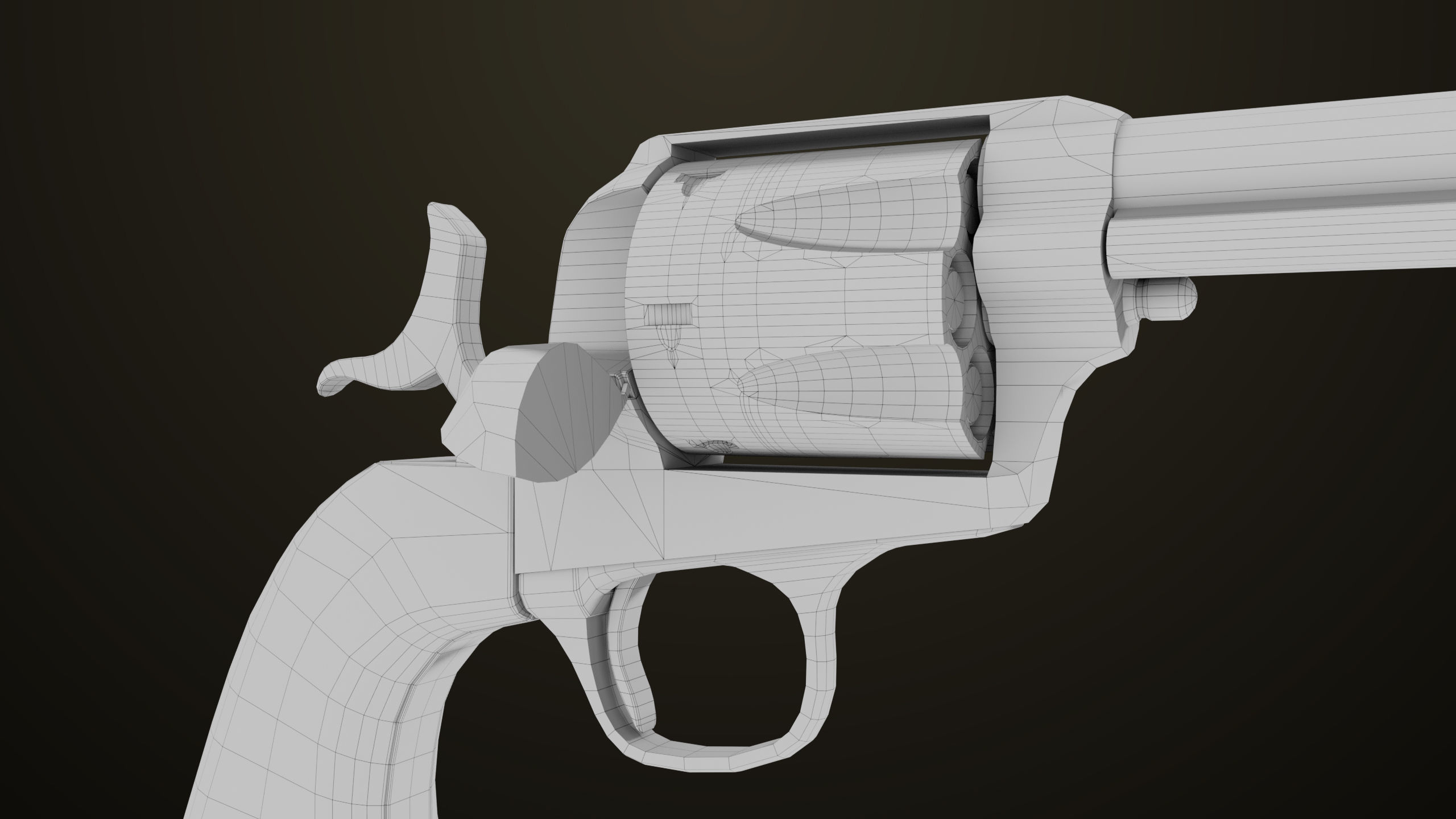 Revolver 03 Model Colt Black All PBR Unity UE Textures Low-poly 3D model_37