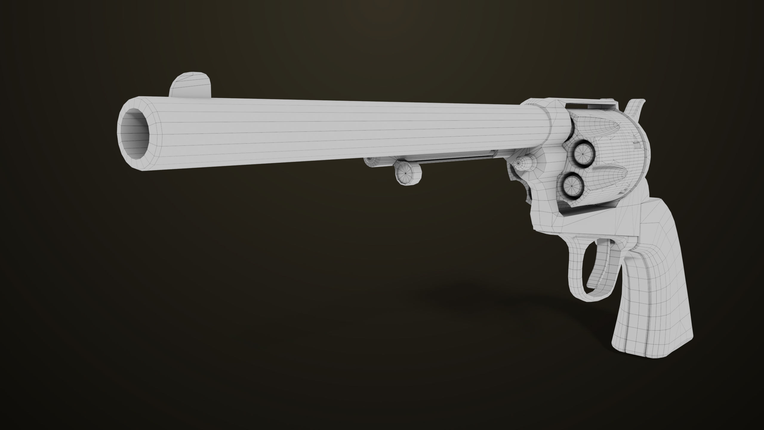 Revolver 03 Model Colt Black All PBR Unity UE Textures Low-poly 3D model_22