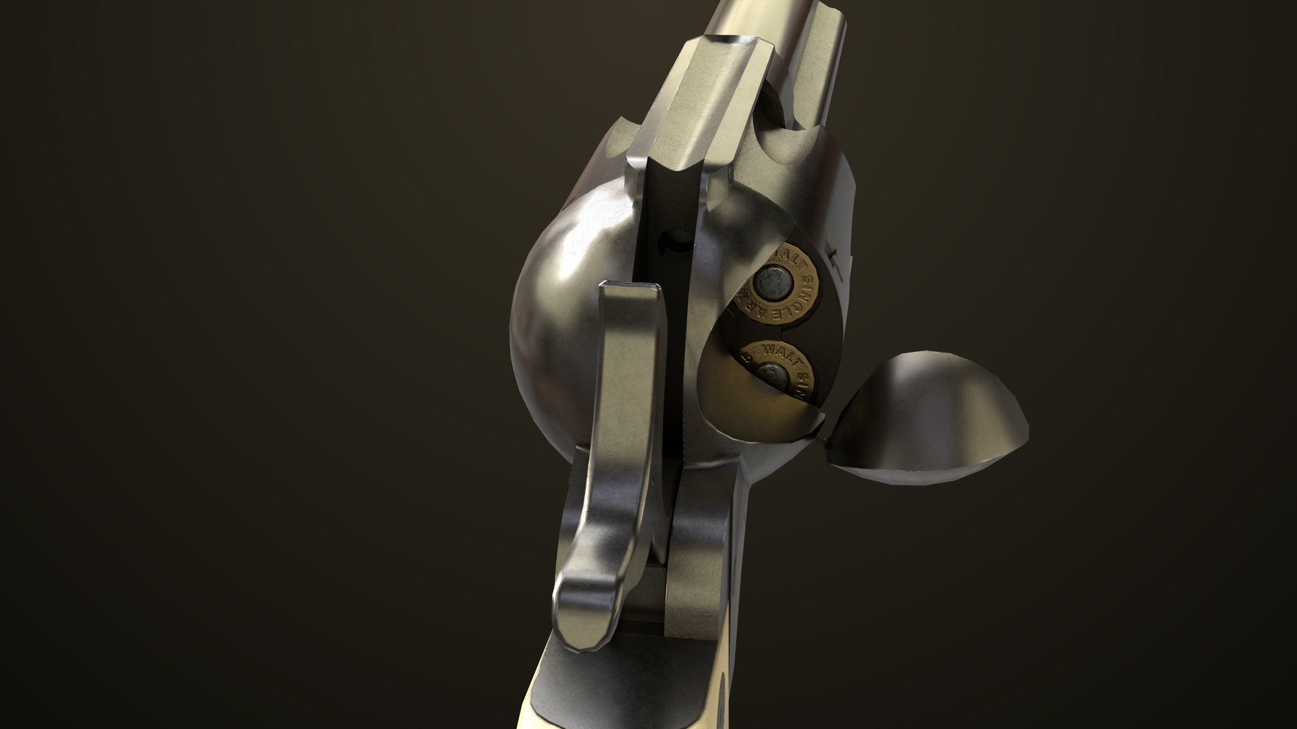 Revolver 03 Model Colt Black All PBR Unity UE Textures Low-poly 3D model_20