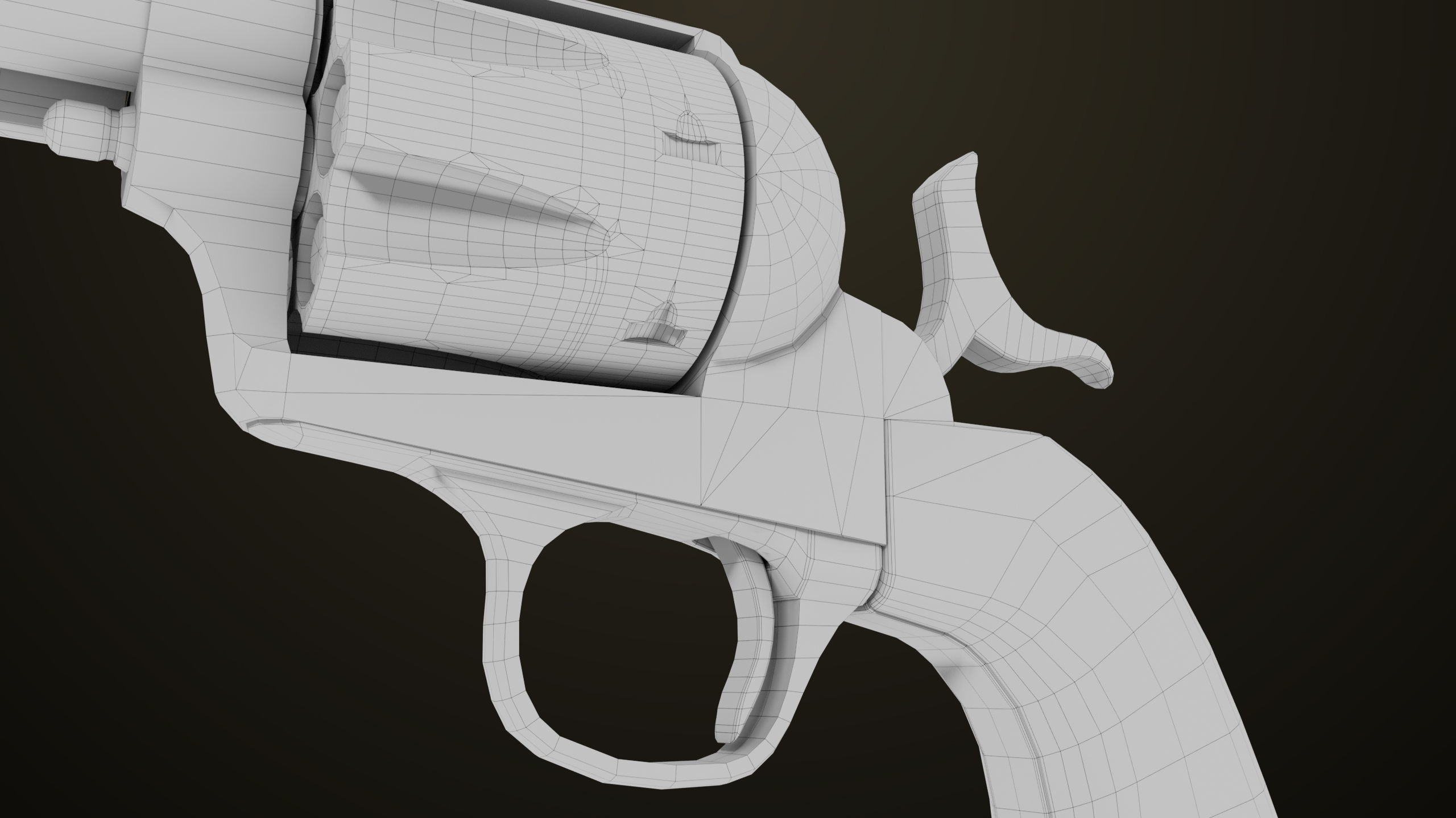 Revolver 03 Model Colt Black All PBR Unity UE Textures Low-poly 3D model_39