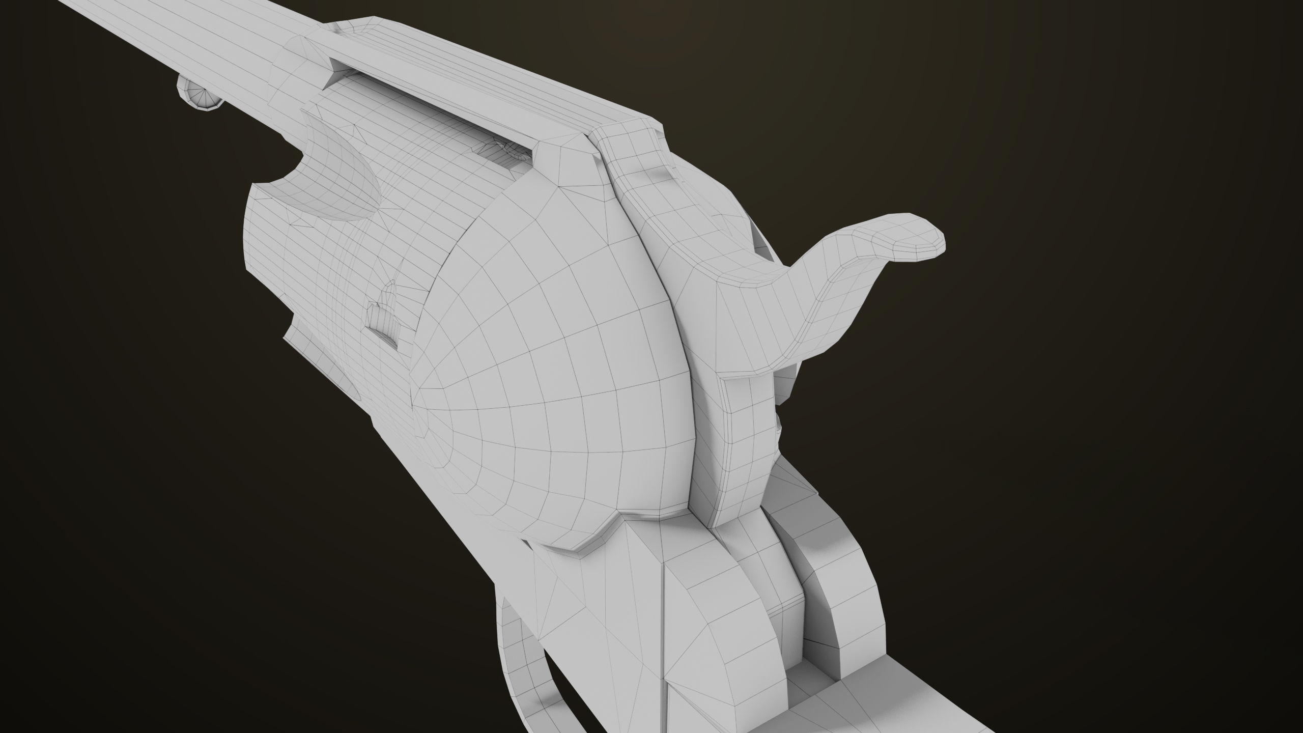 Revolver 03 Model Colt Black All PBR Unity UE Textures Low-poly 3D model_31