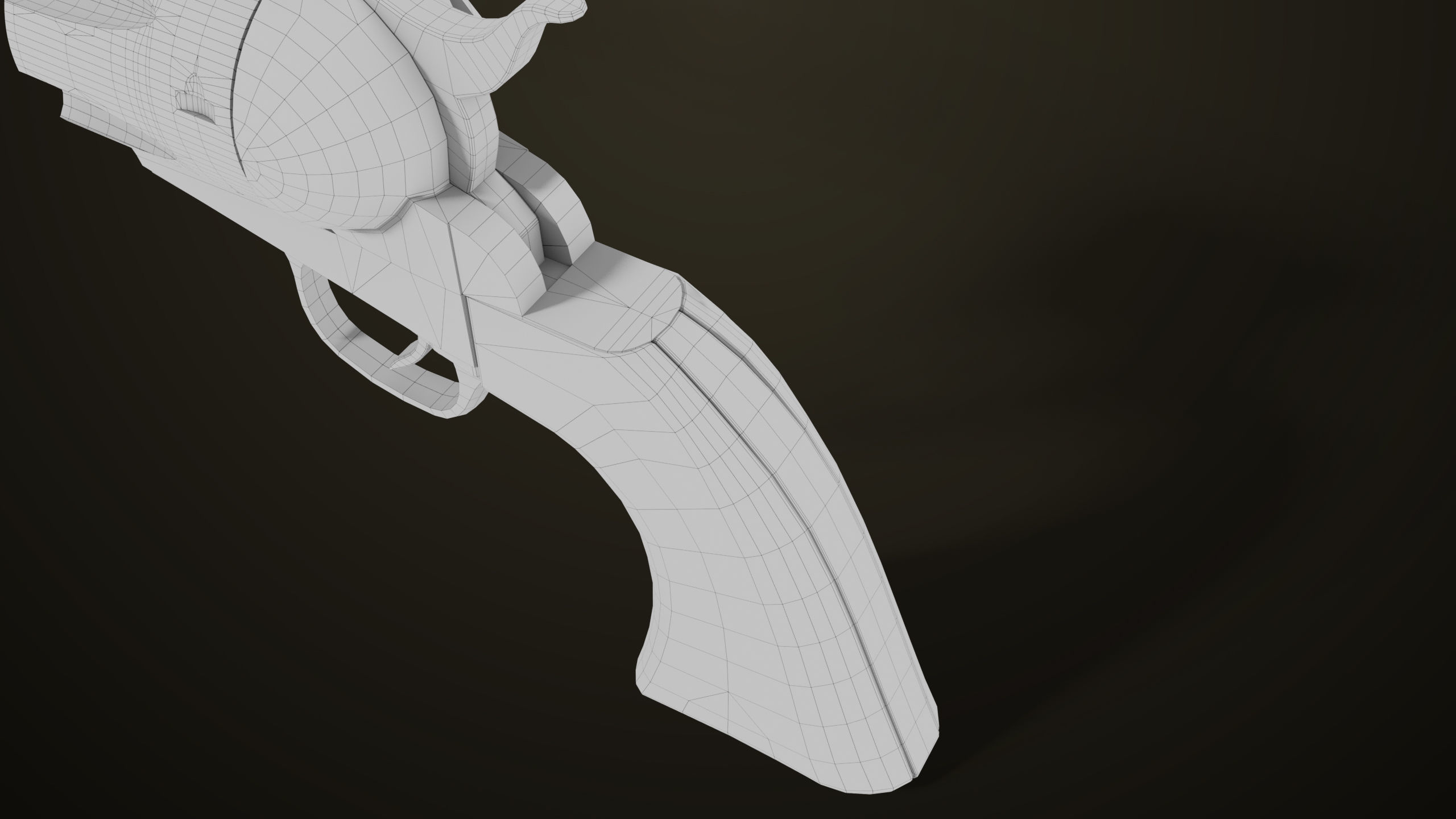 Revolver 03 Model Colt Black All PBR Unity UE Textures Low-poly 3D model_32