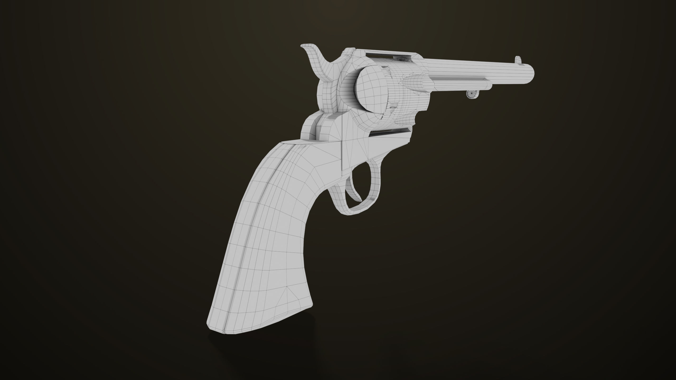 Revolver 03 Model Colt Black All PBR Unity UE Textures Low-poly 3D model_25