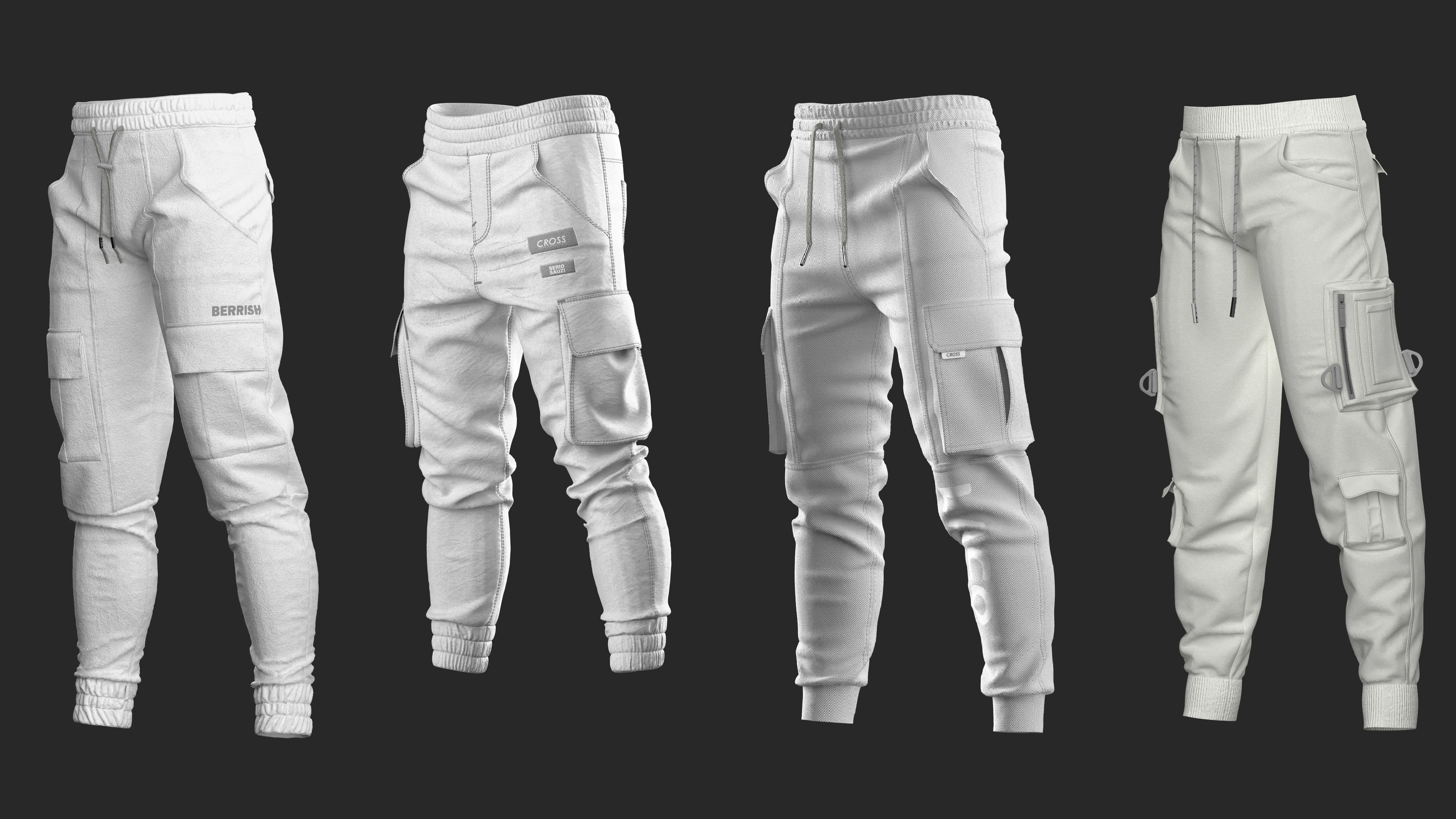24 Pants - Base Mesh 3D model_6