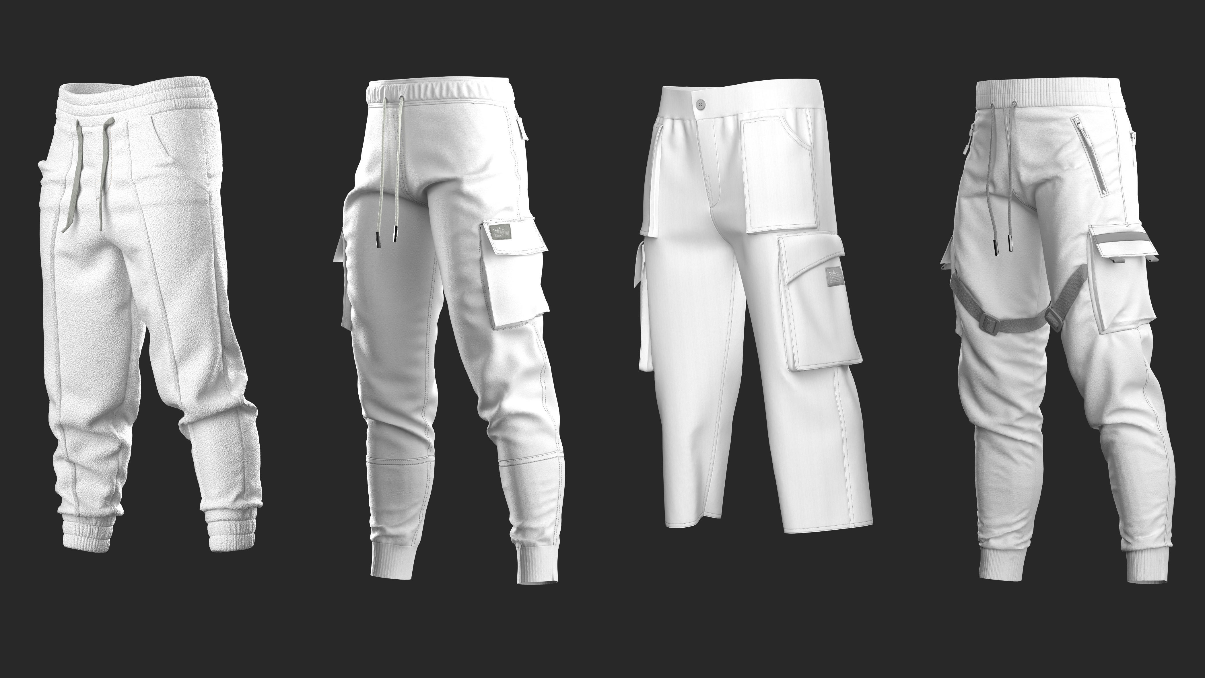 24 Pants - Base Mesh 3D model_1