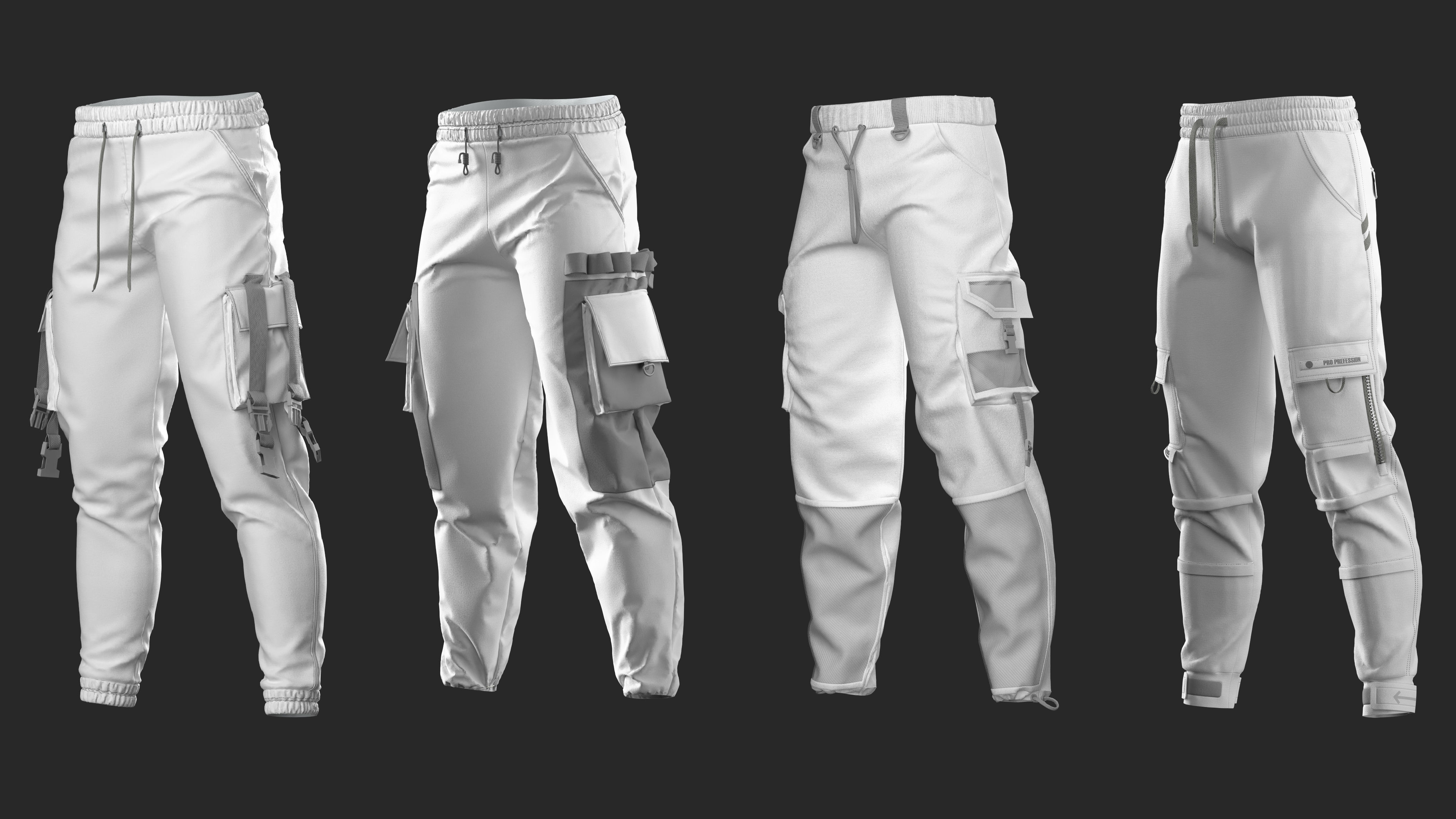 24 Pants - Base Mesh 3D model_2