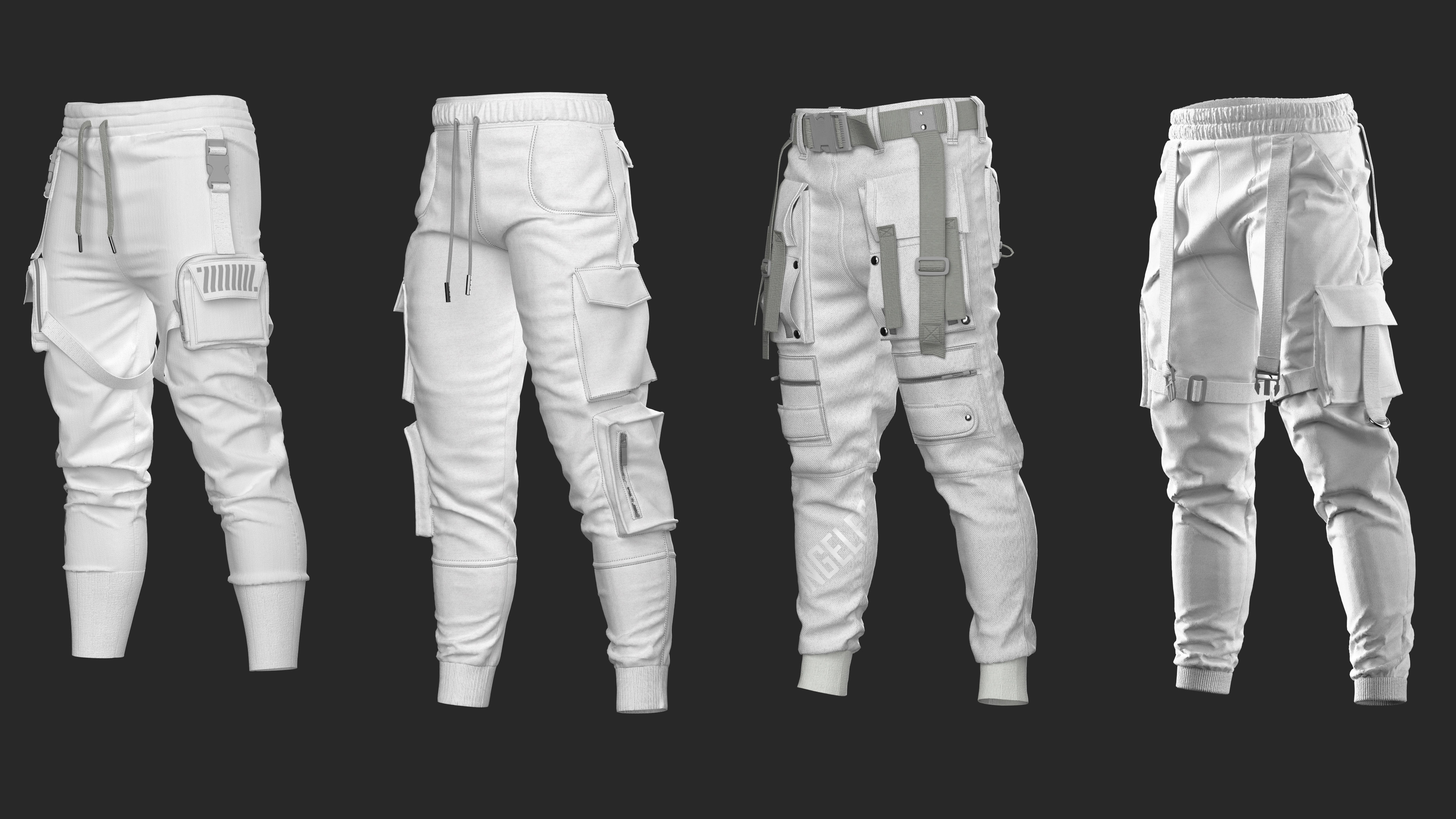 24 Pants - Base Mesh 3D model_5