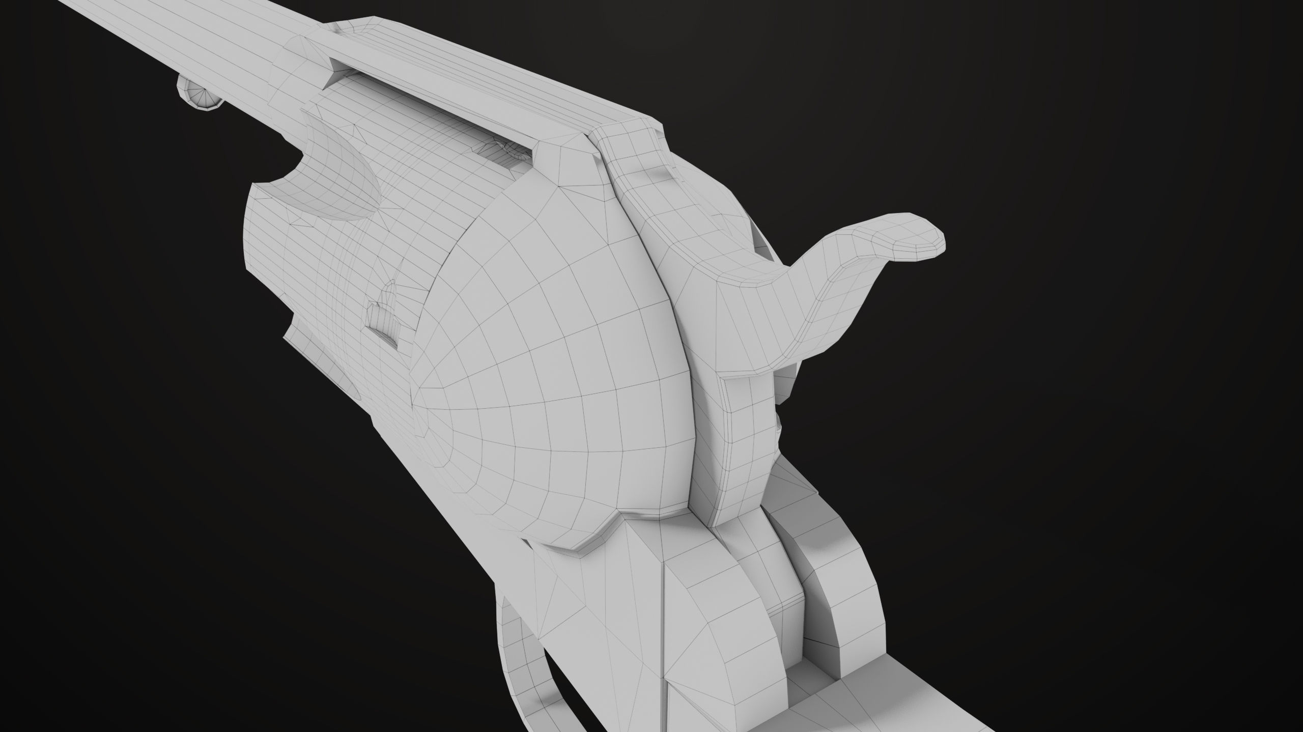 Revolver 03 Model Colt Silver All PBR Unity UE Textures Low-poly 3D model_30