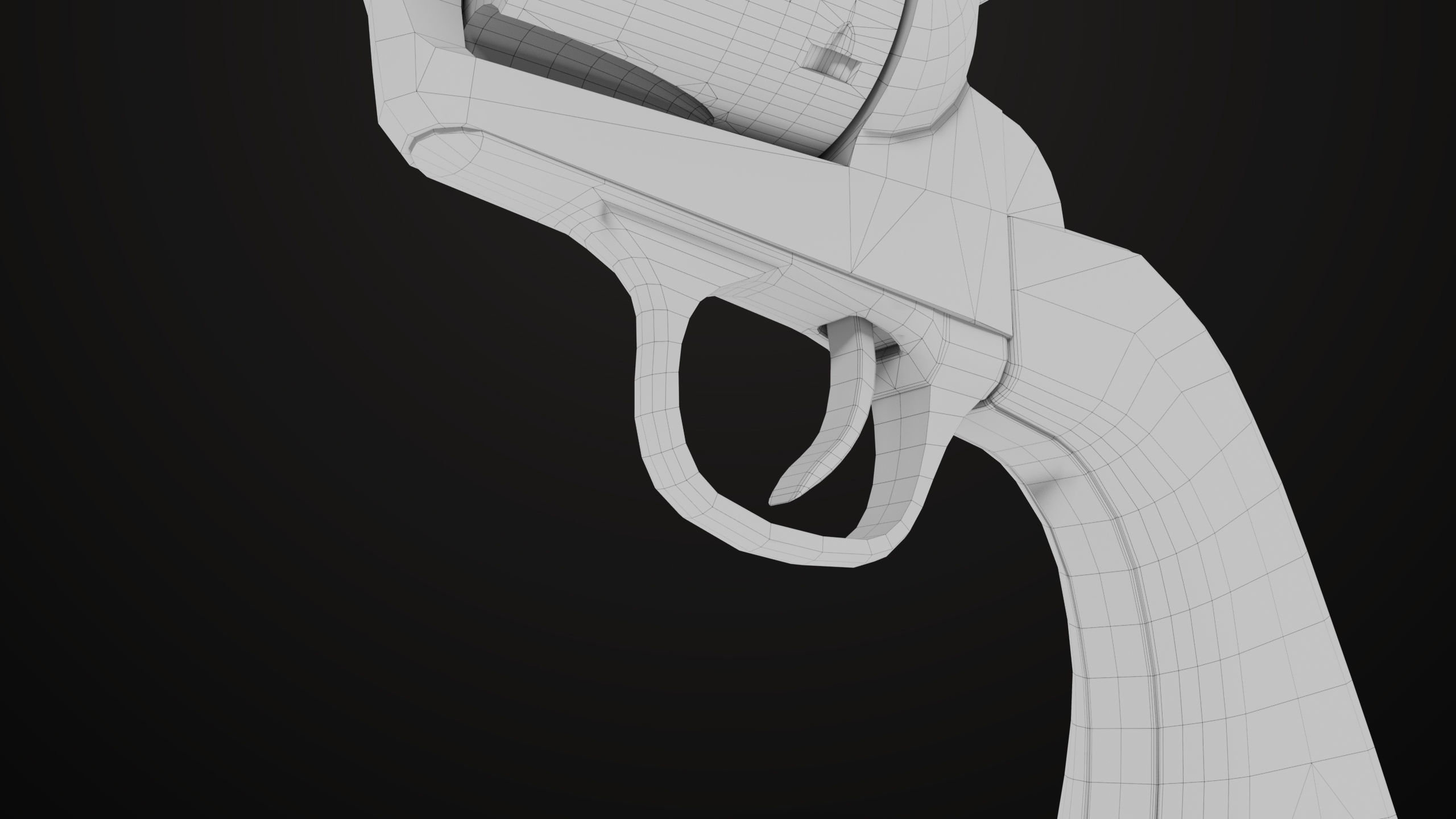 Revolver 03 Model Colt Silver All PBR Unity UE Textures Low-poly 3D model_28
