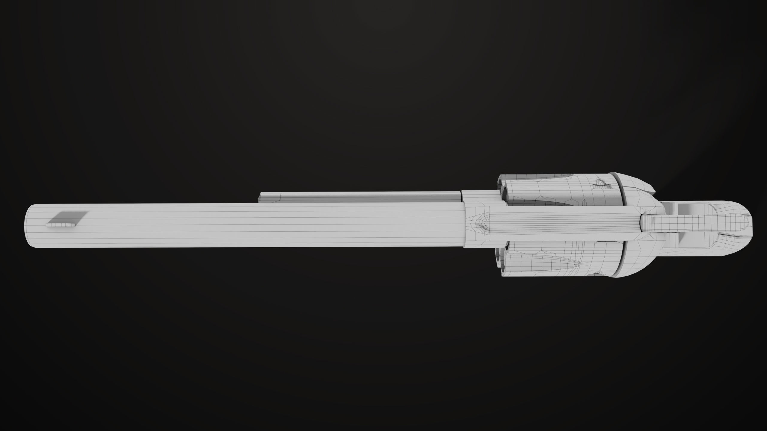 Revolver 03 Model Colt Silver All PBR Unity UE Textures Low-poly 3D model_32
