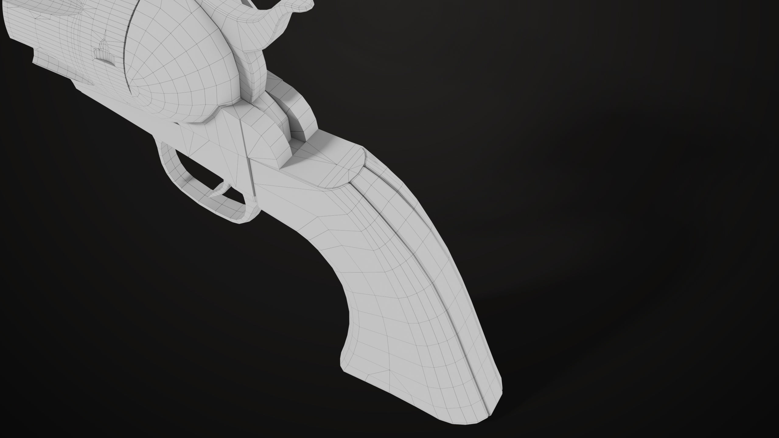 Revolver 03 Model Colt Silver All PBR Unity UE Textures Low-poly 3D model_31