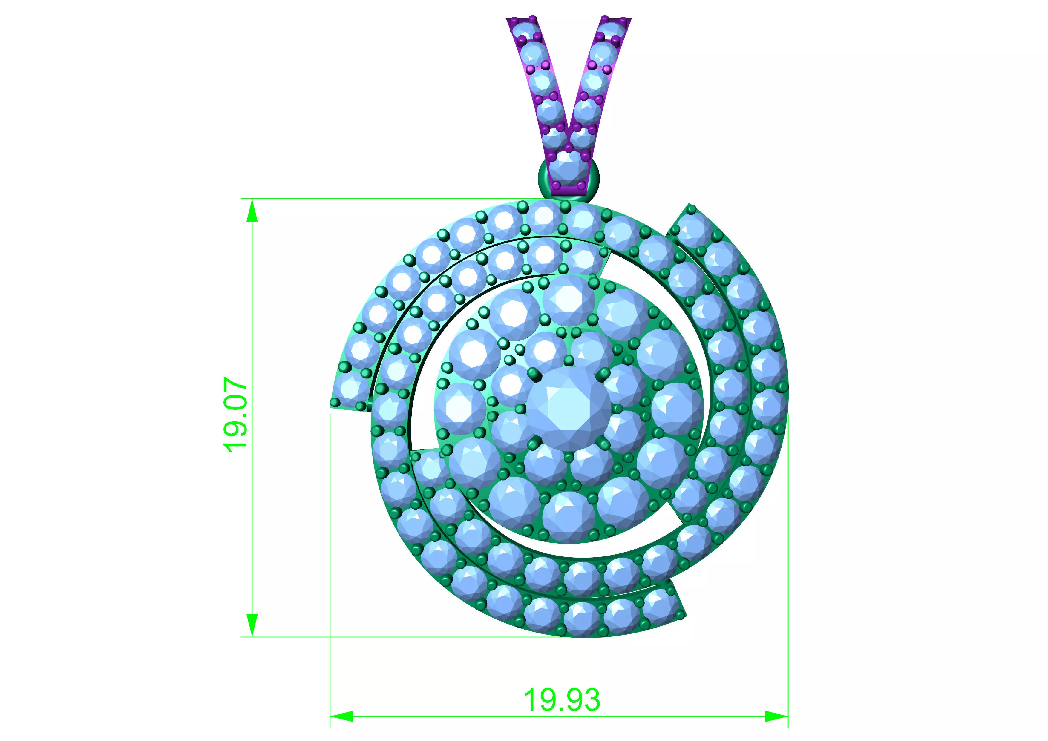 Jewelry Diamonds Pandants 3D print model_0