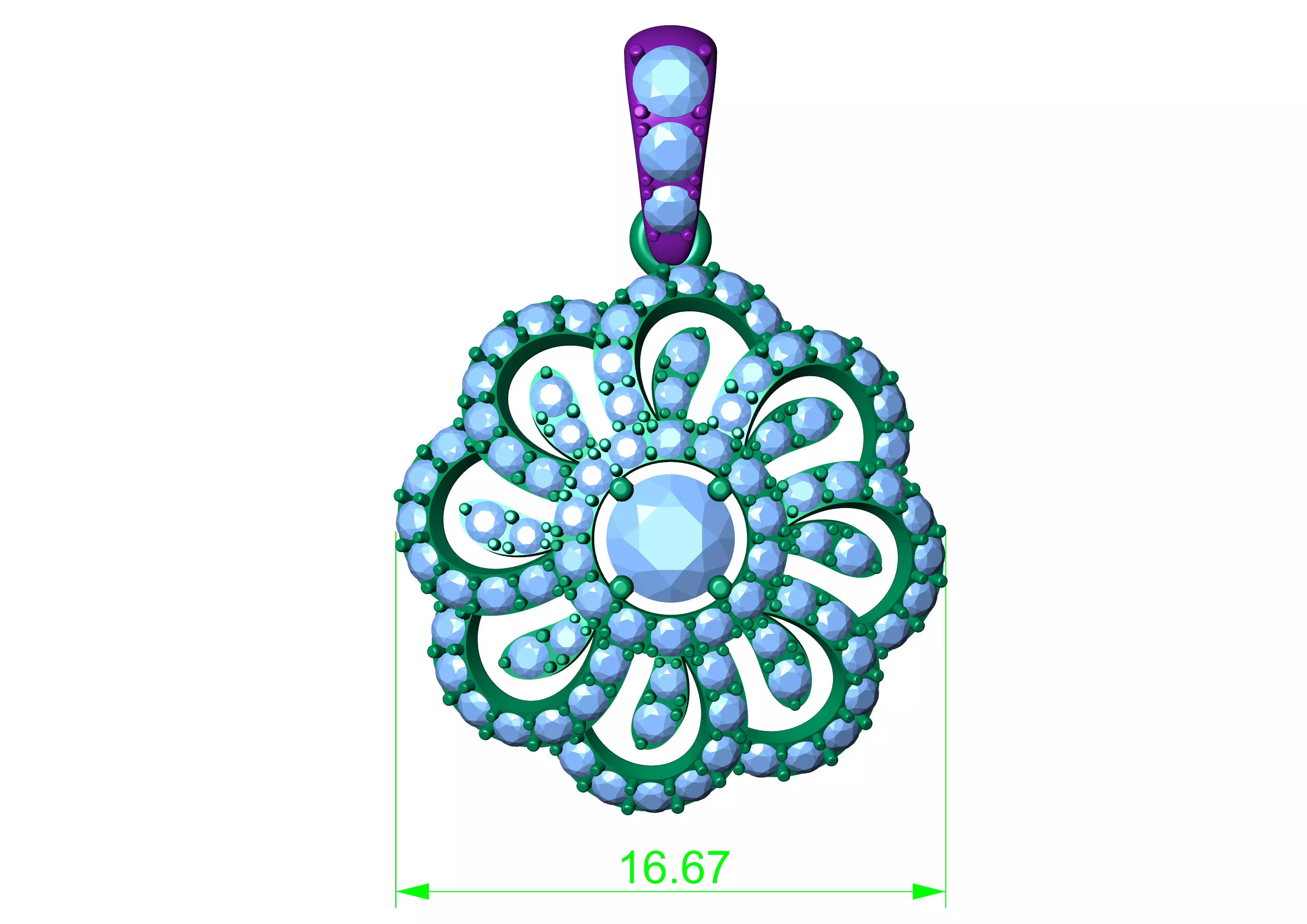 Jewelry Diamonds Pandants 3D print model_0