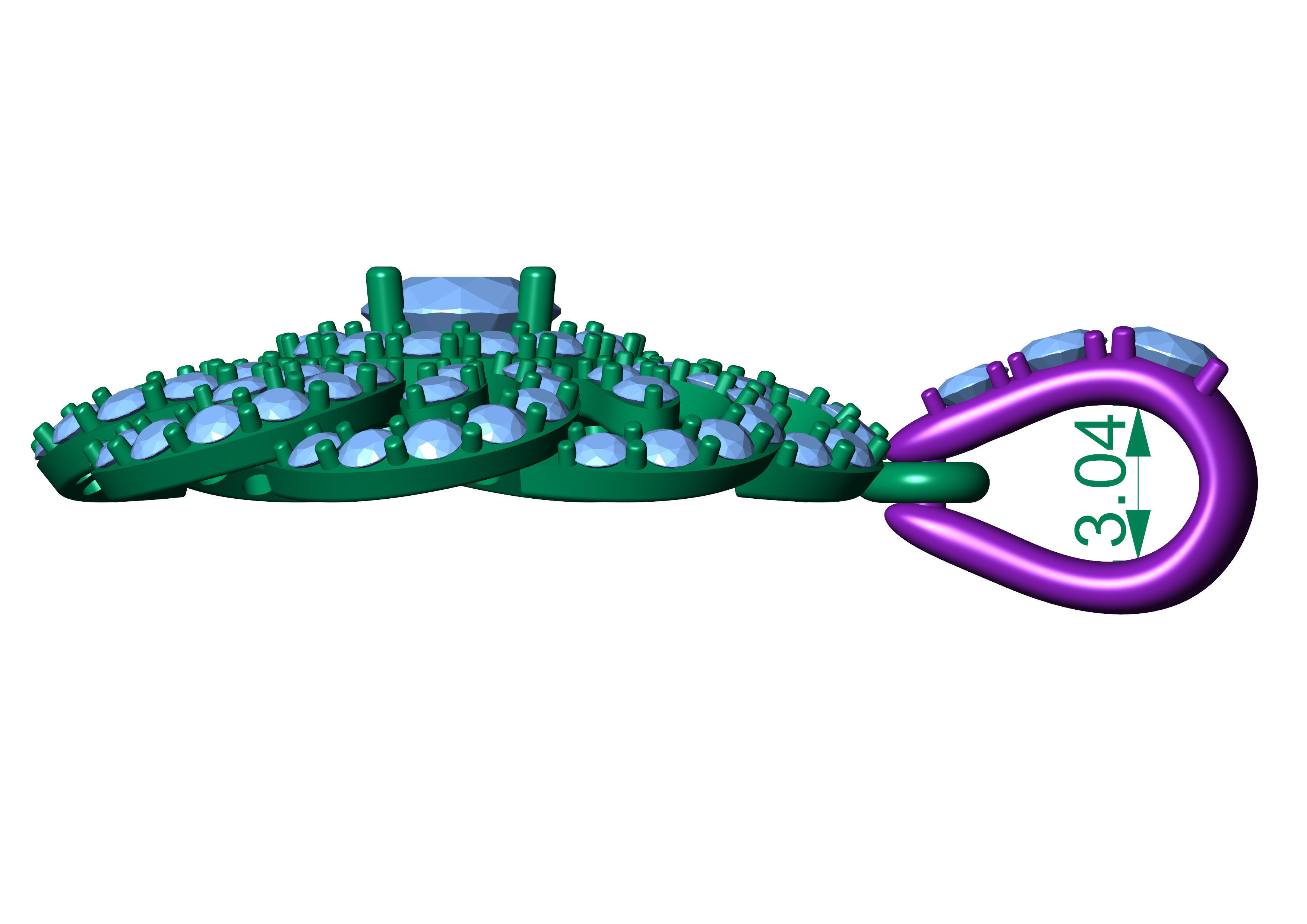 Jewelry Diamonds Pandants 3D print model_2