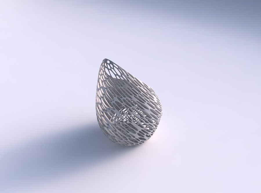Vase Tide twisted with organic lattice and twisted thickness 2 3D print model_0