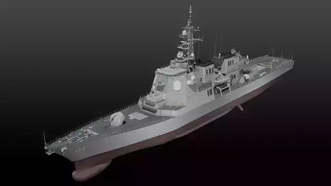 JMSDF Kongo class guild missile destroyer 3D model