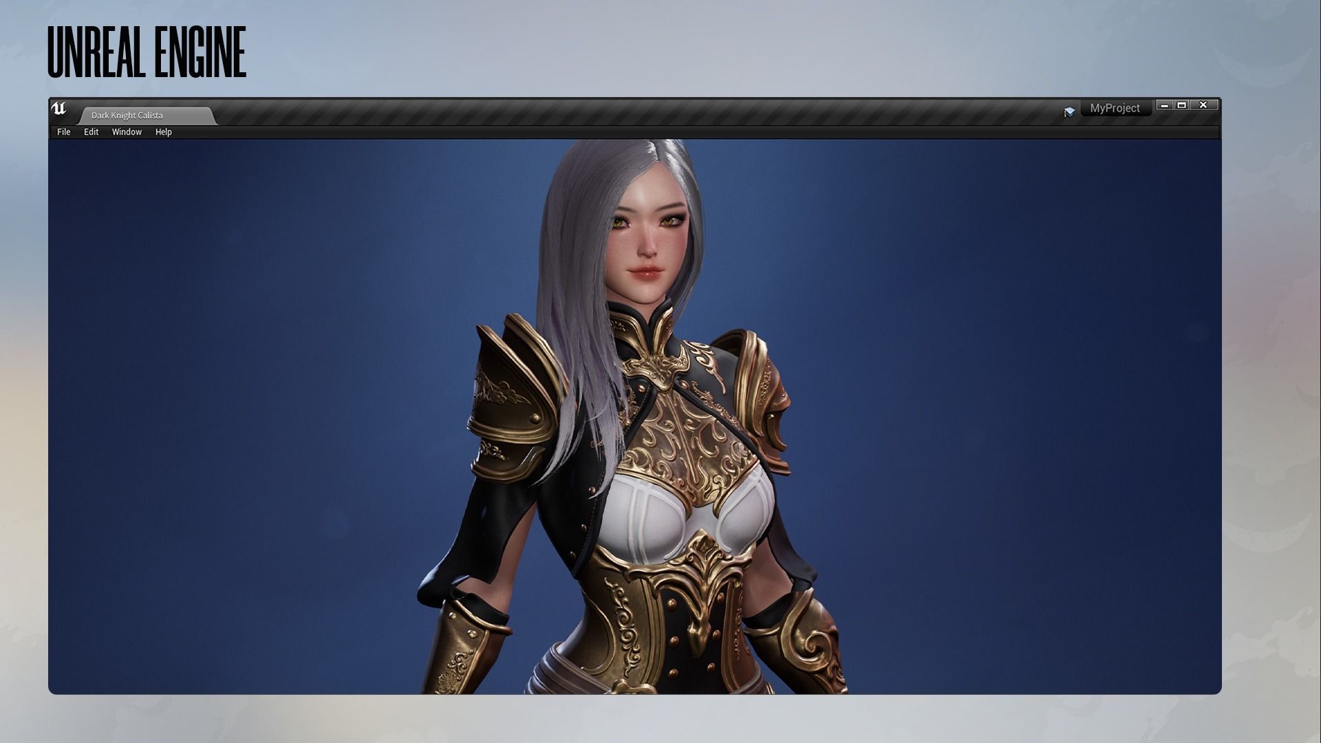 Dark Knight Girl Calista - Game Ready Low-poly 3D model_18