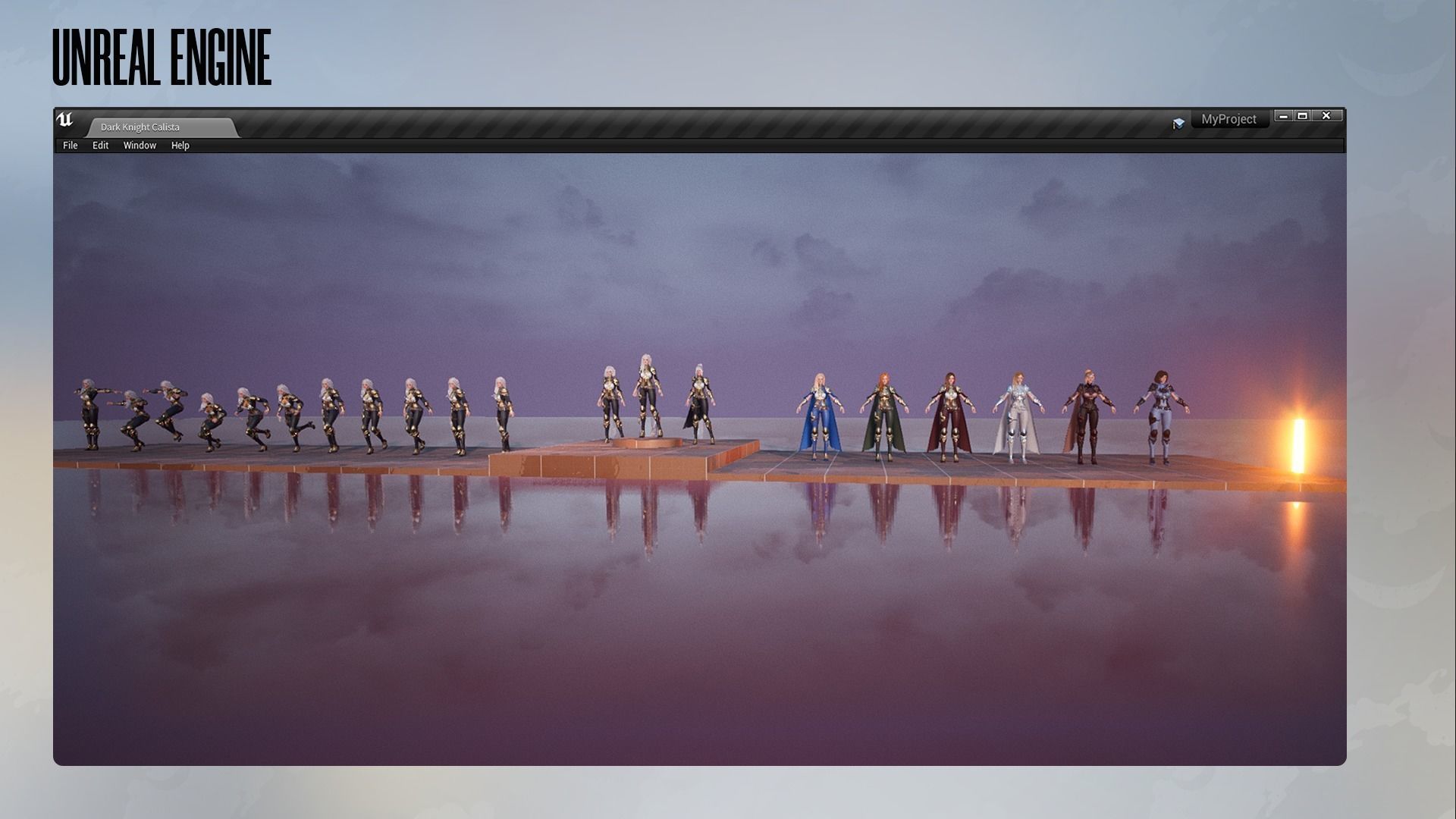 Dark Knight Girl Calista - Game Ready Low-poly 3D model_20