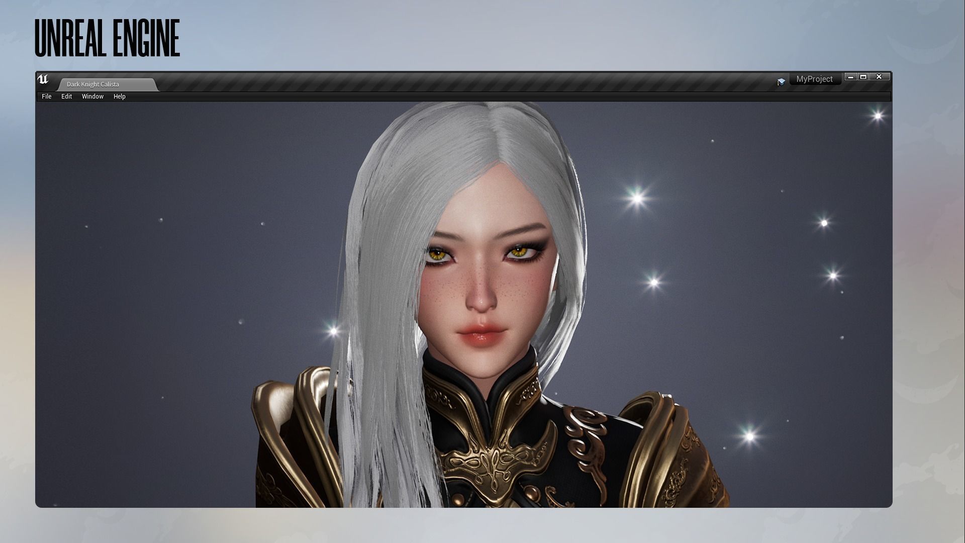 Dark Knight Girl Calista - Game Ready Low-poly 3D model_19