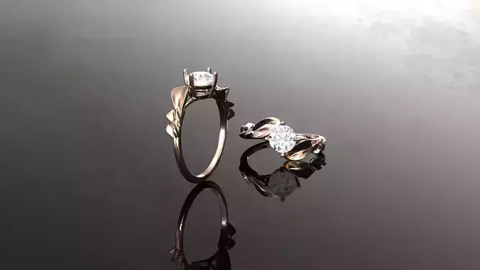 1ct Petal Bypass Engagement Ring