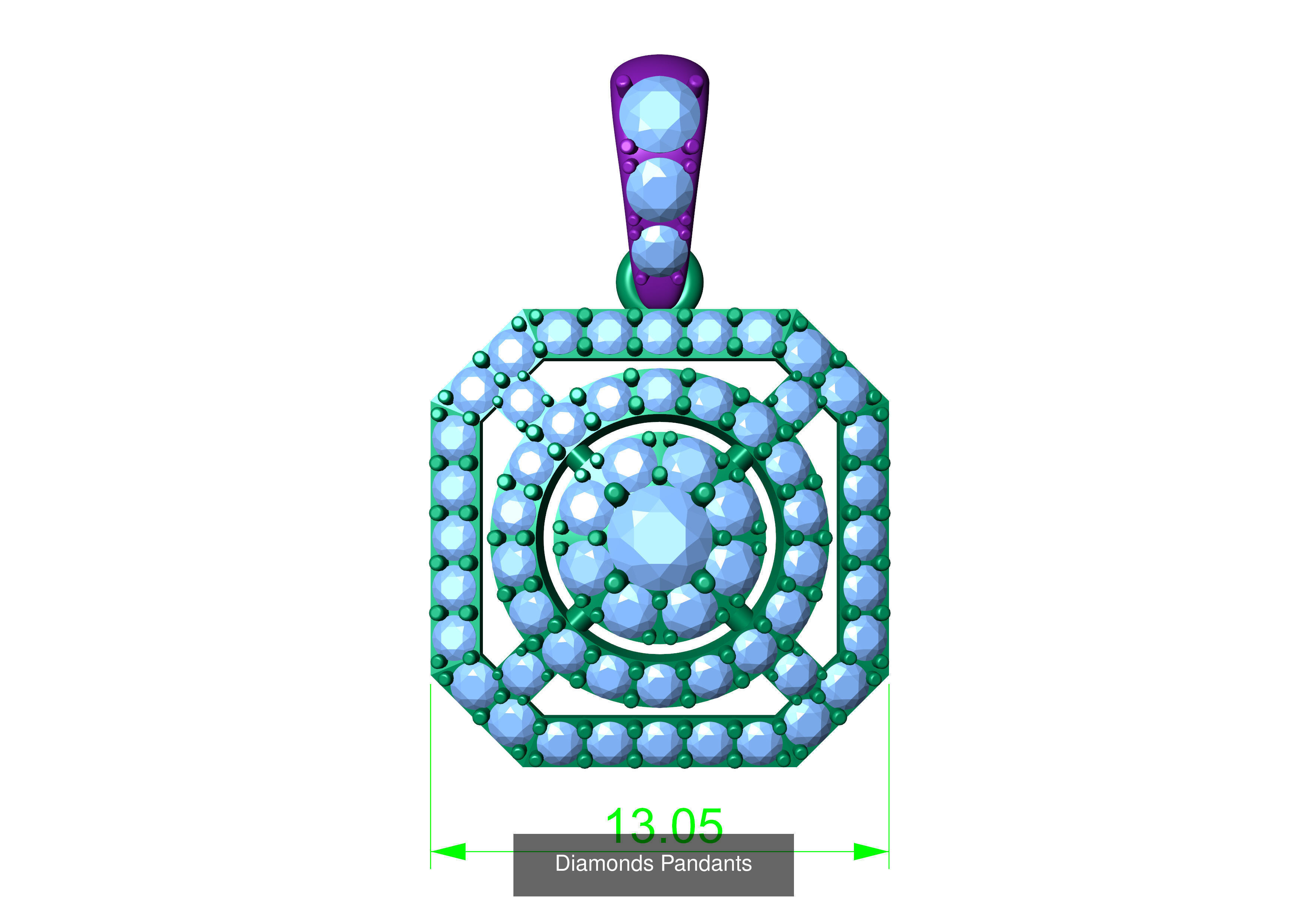 Jewelry Diamonds Pandants 12 file 3D Model Collection_9