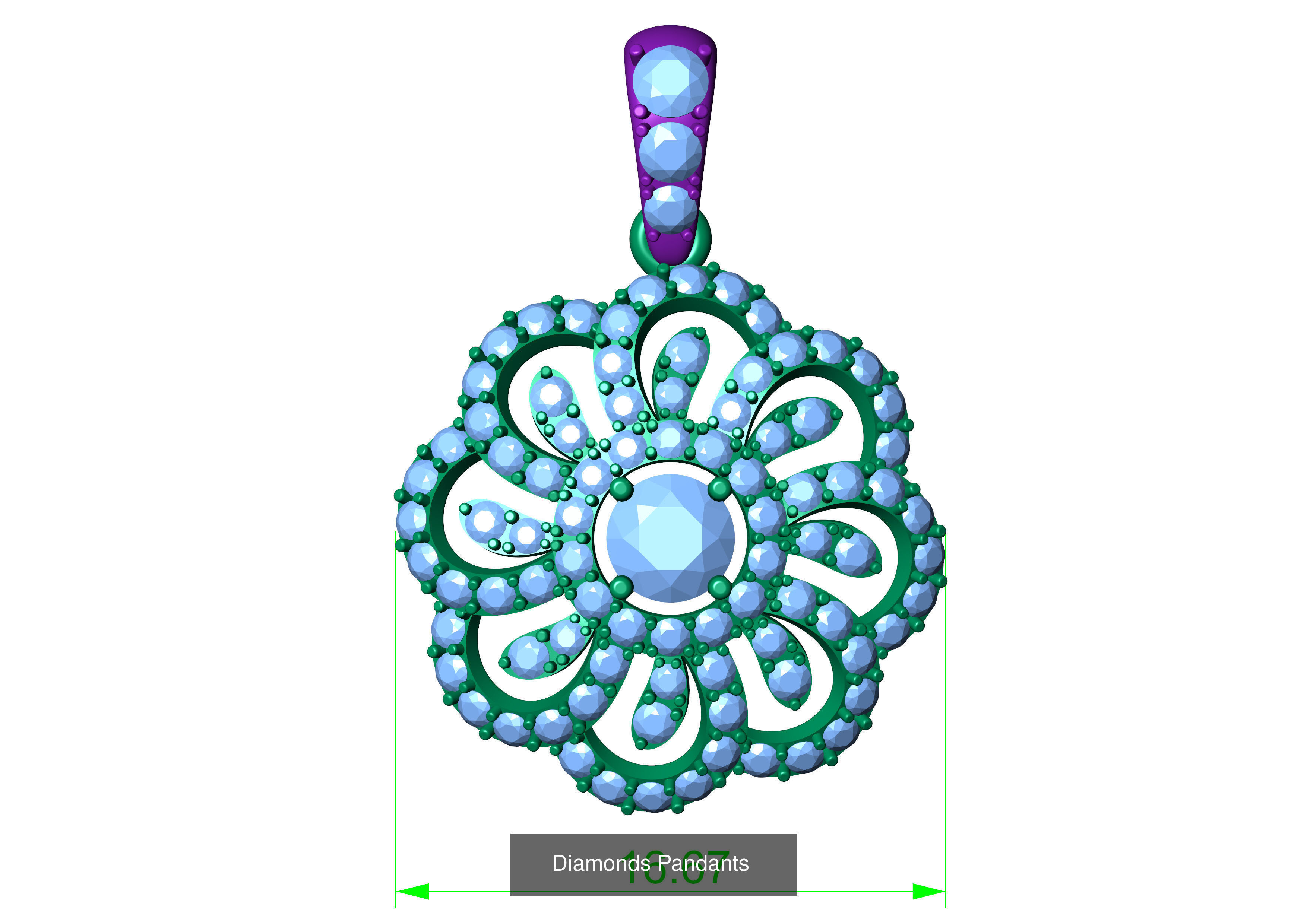 Jewelry Diamonds Pandants 12 file 3D Model Collection_3