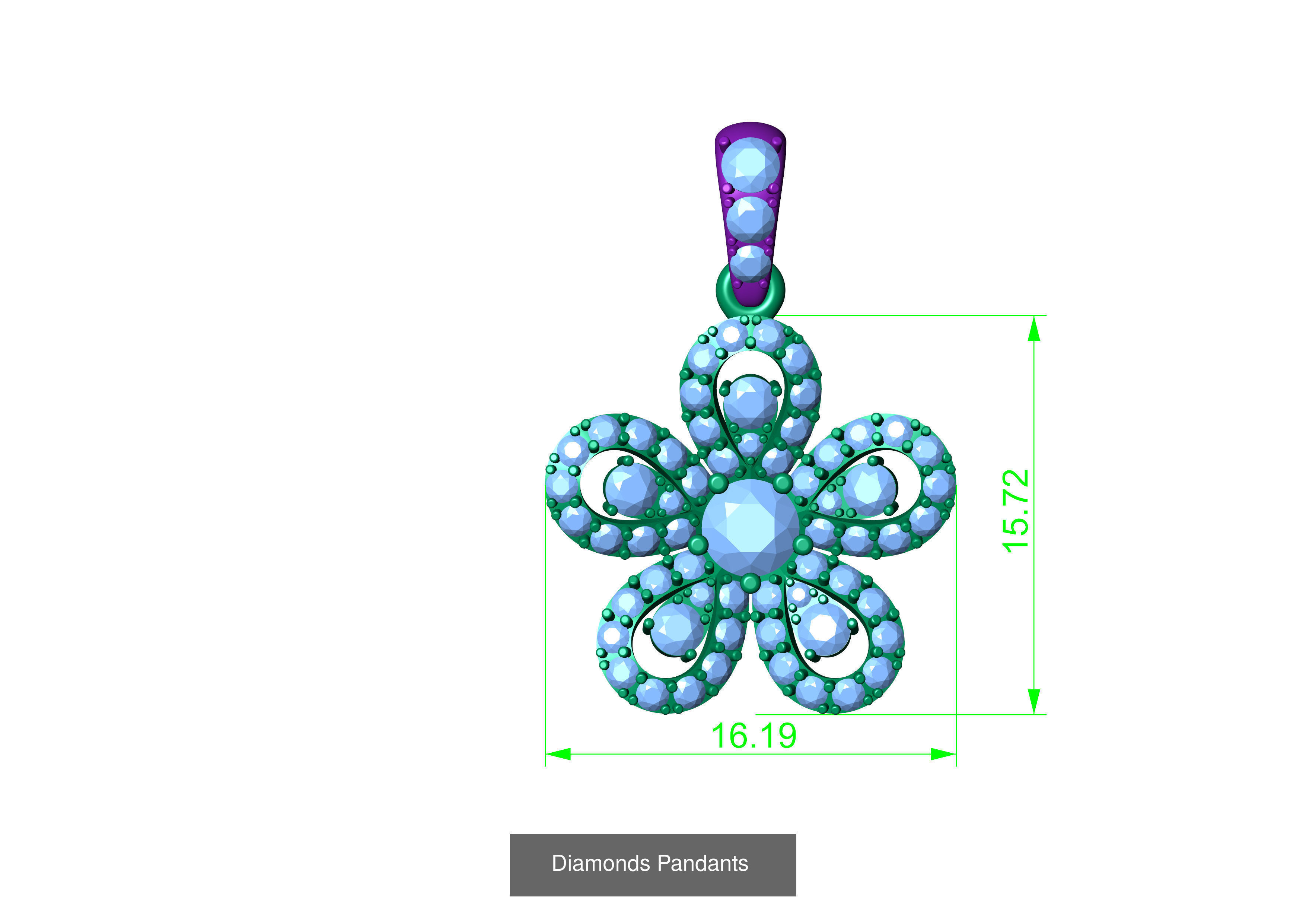 Jewelry Diamonds Pandants 12 file 3D Model Collection_12